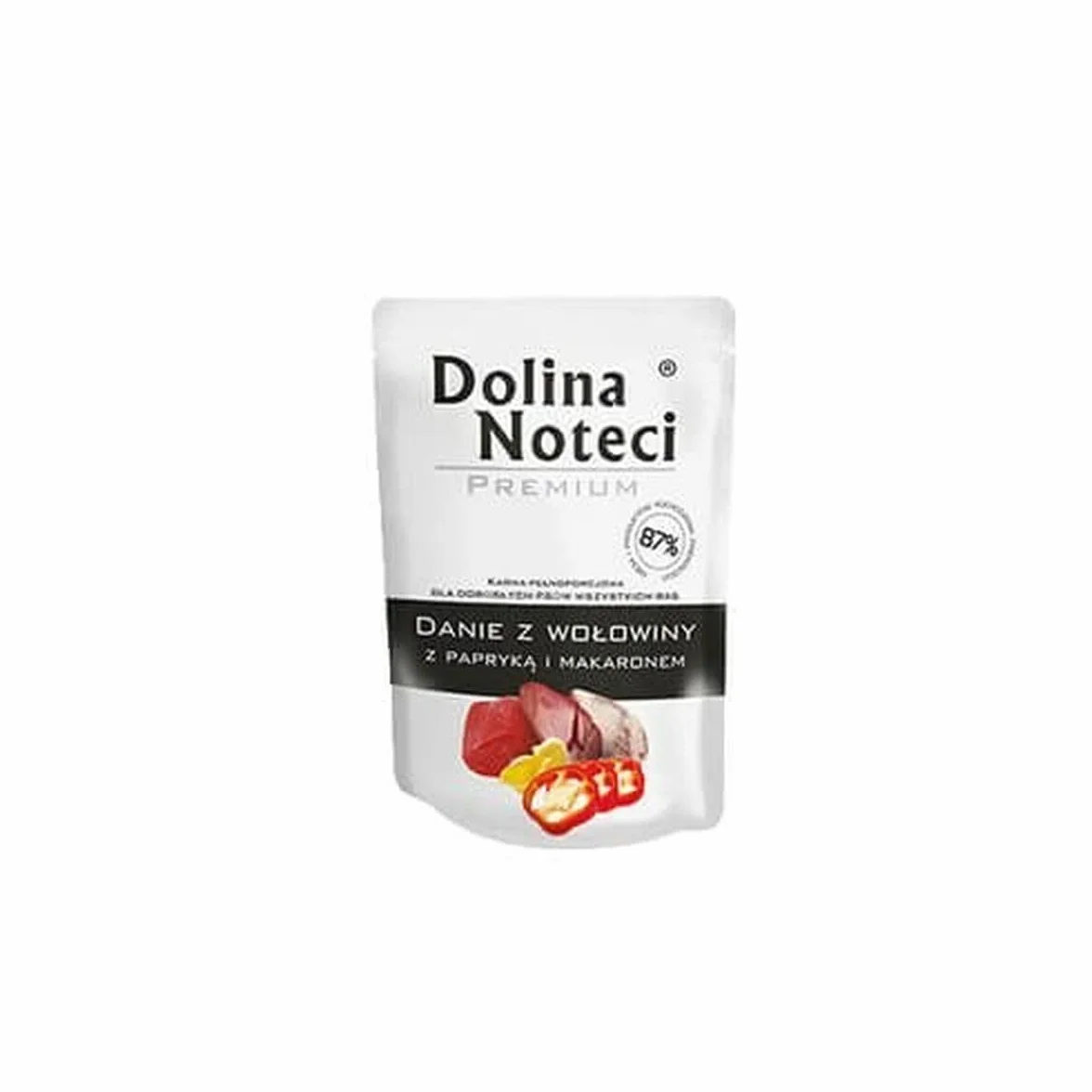DOLINA NOTECI Mokra karma dla psów Danie z wołowiny papryką i makaronem 300 g