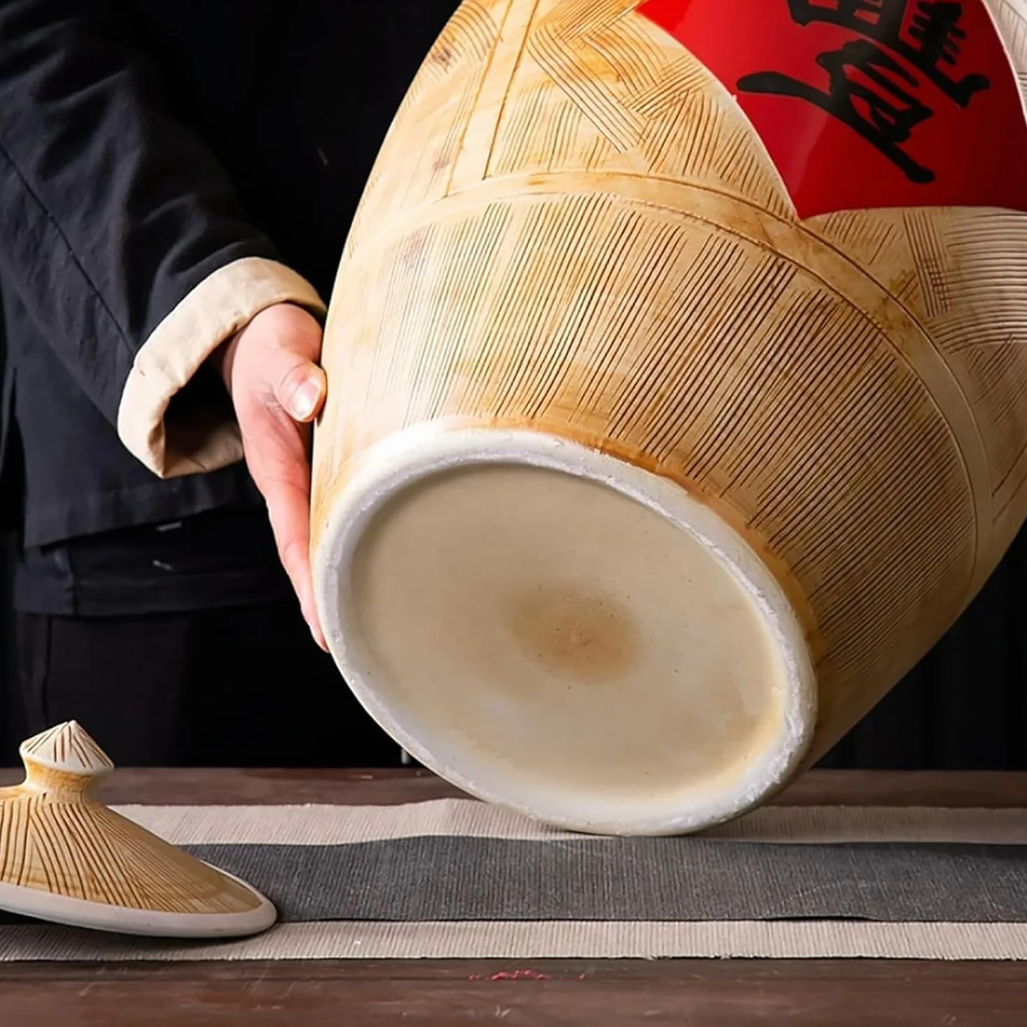 Hermetyczny ceramiczny pojemnik do przechowywania żywności z pokrywką, do organizacji kuchni i spiżarni, idealny do przechowywania ryżu, soi, kukurydzy, mąki i płatków owsianych