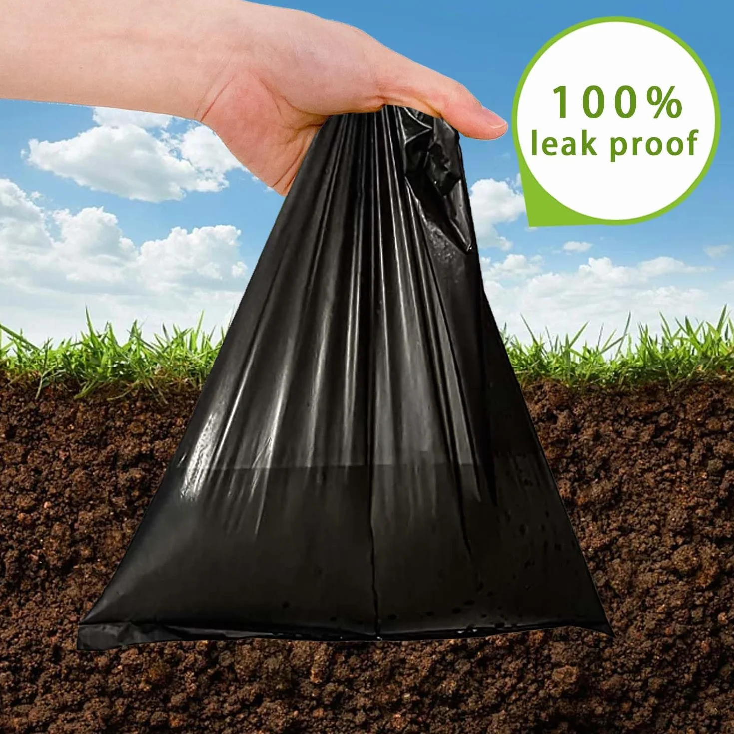 AiTodos® 900 sztuk, 31x22cm, Worki na Psie Odchody, Materiał Polietylenowy, Torby na Odchody, Bardzo Grube i Trwałe, 100% Szczelne, Odpowiednie na Wyjścia, Czarne Worki na Odchody Dla Psów