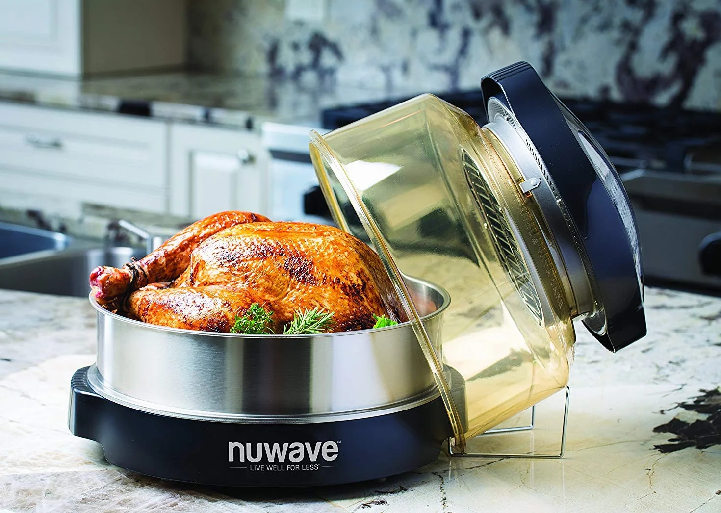 NuWave Piec Pro Plus | przewodzenie ciepła, kuchenka termoobiegowa i na podczerwień, zdrowsze posiłki i elastyczne gotowanie na gorącym powietrzu, pieczenie, smażenie, grillowanie, gotowanie na parze,