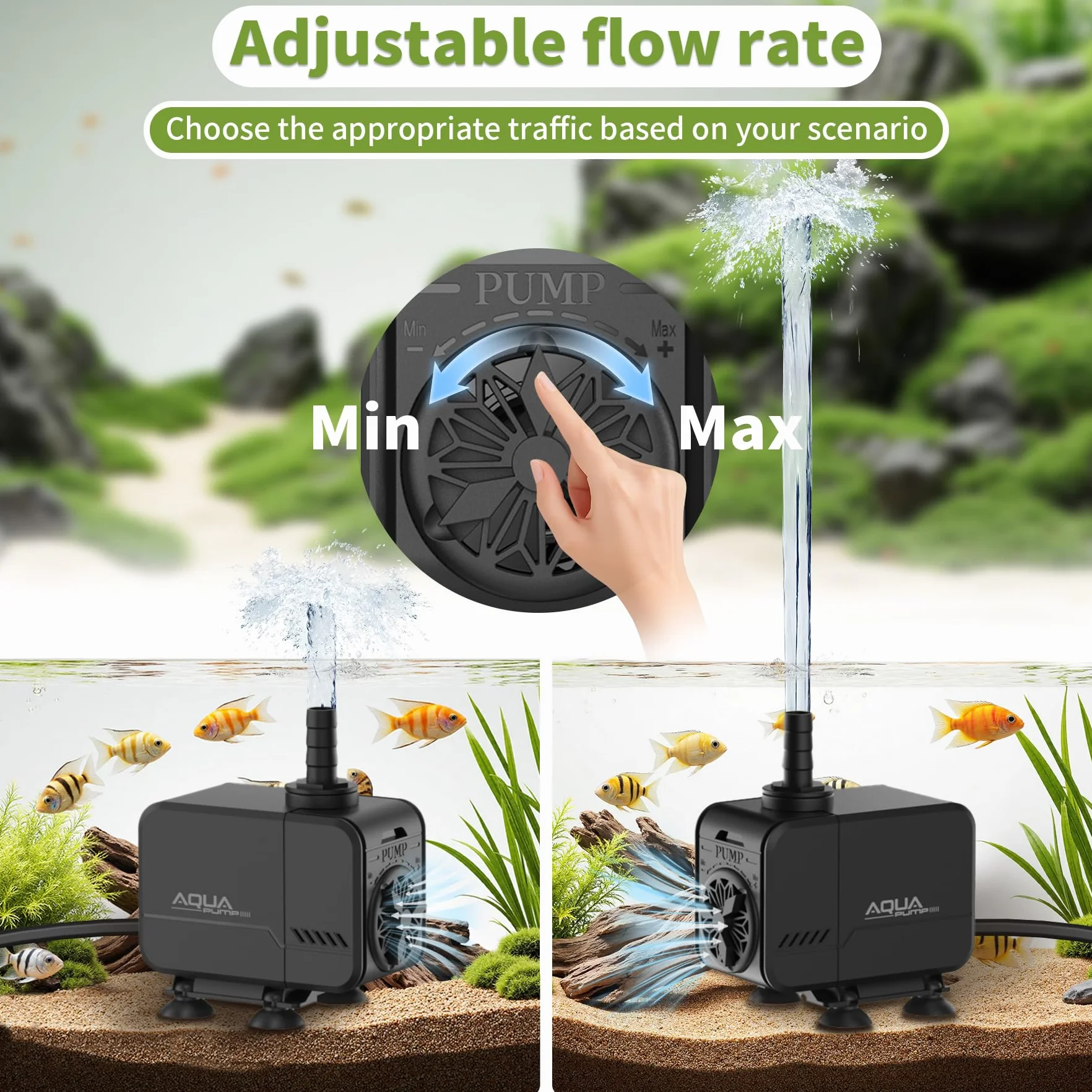 Forever Speed Pompa wodna zanurzeniowa 3000L/H LED do akwarium stawu fontanny