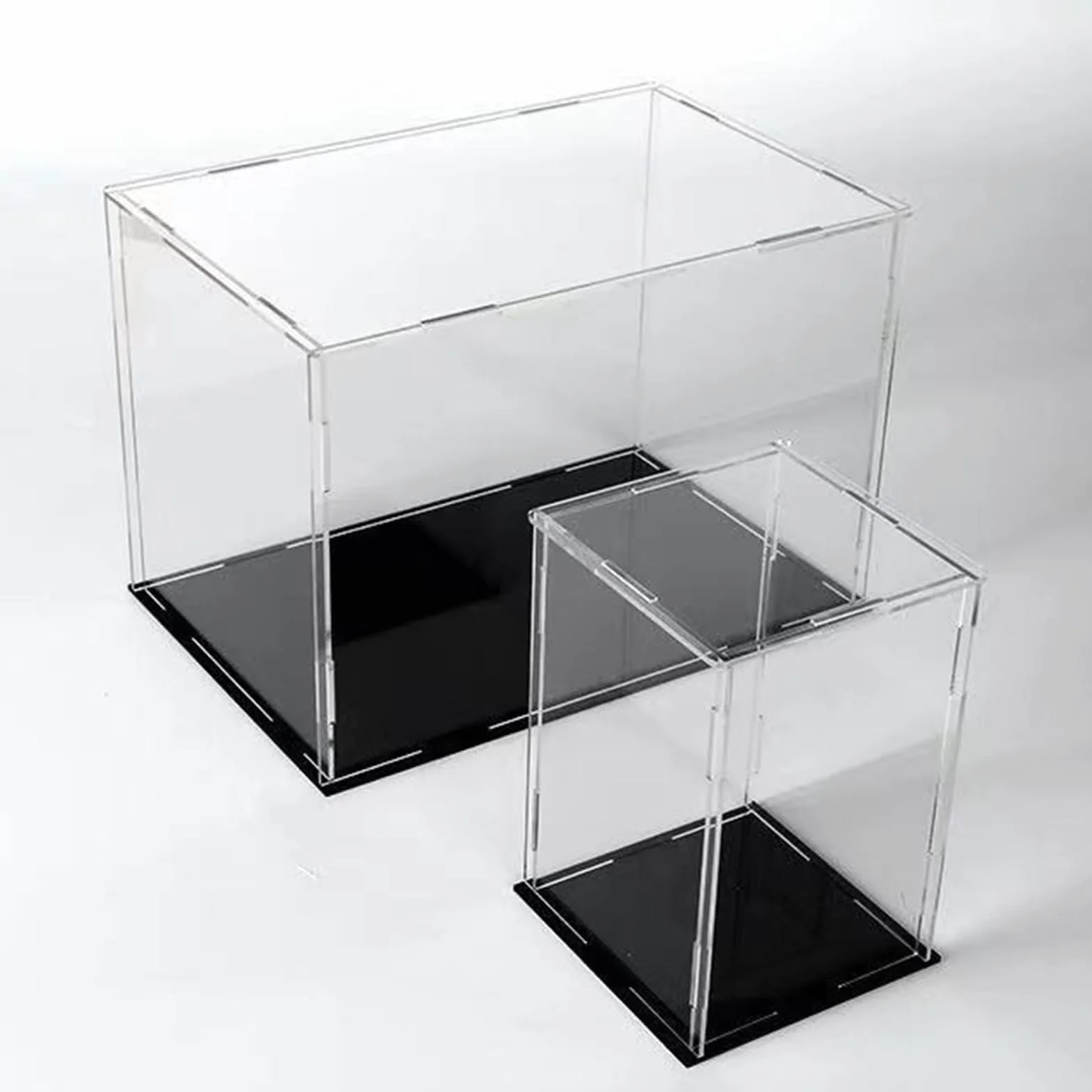 Akrylowe pudełko ekspozycyjne na przedmioty kolekcjonerskie - gablota do samodzielnego montażu (wiele rozmiarów: 35 x 25 x 35 cm) - idealna do zabawek figurek akcji i ekspozycji pamiątek