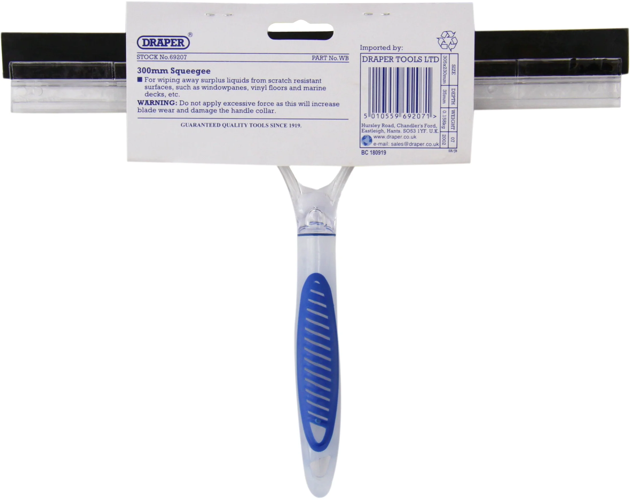 Draper 69207 Ściągacz do szyb 300 mm