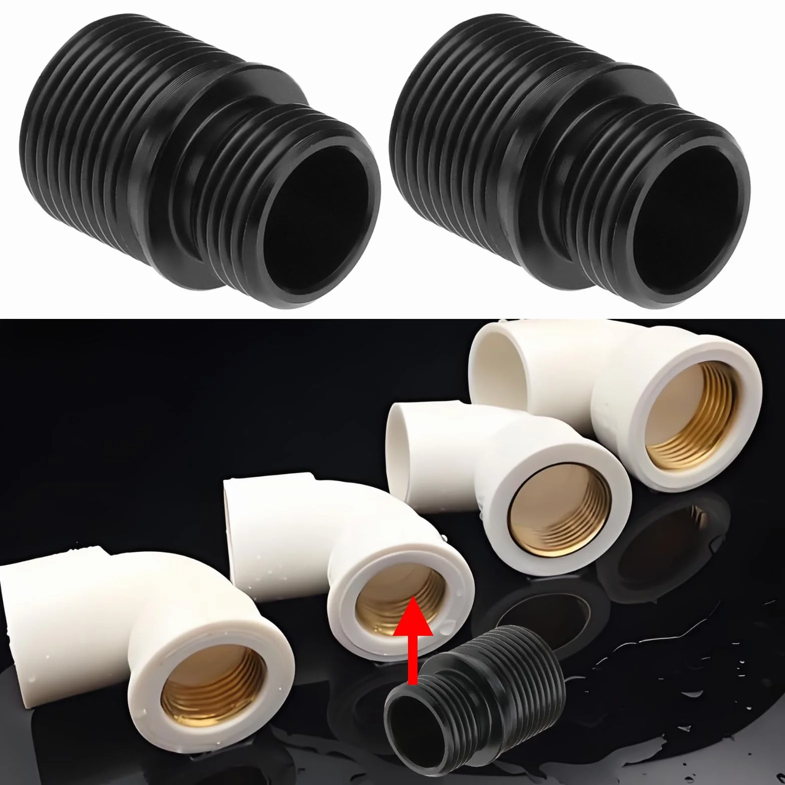 2 szt. tuleja adaptera przeciwzębnego 12 mm CCW męski na 14 mm CCW męski konwerter gwintu akcesoria zewnętrzny adapter rurowy