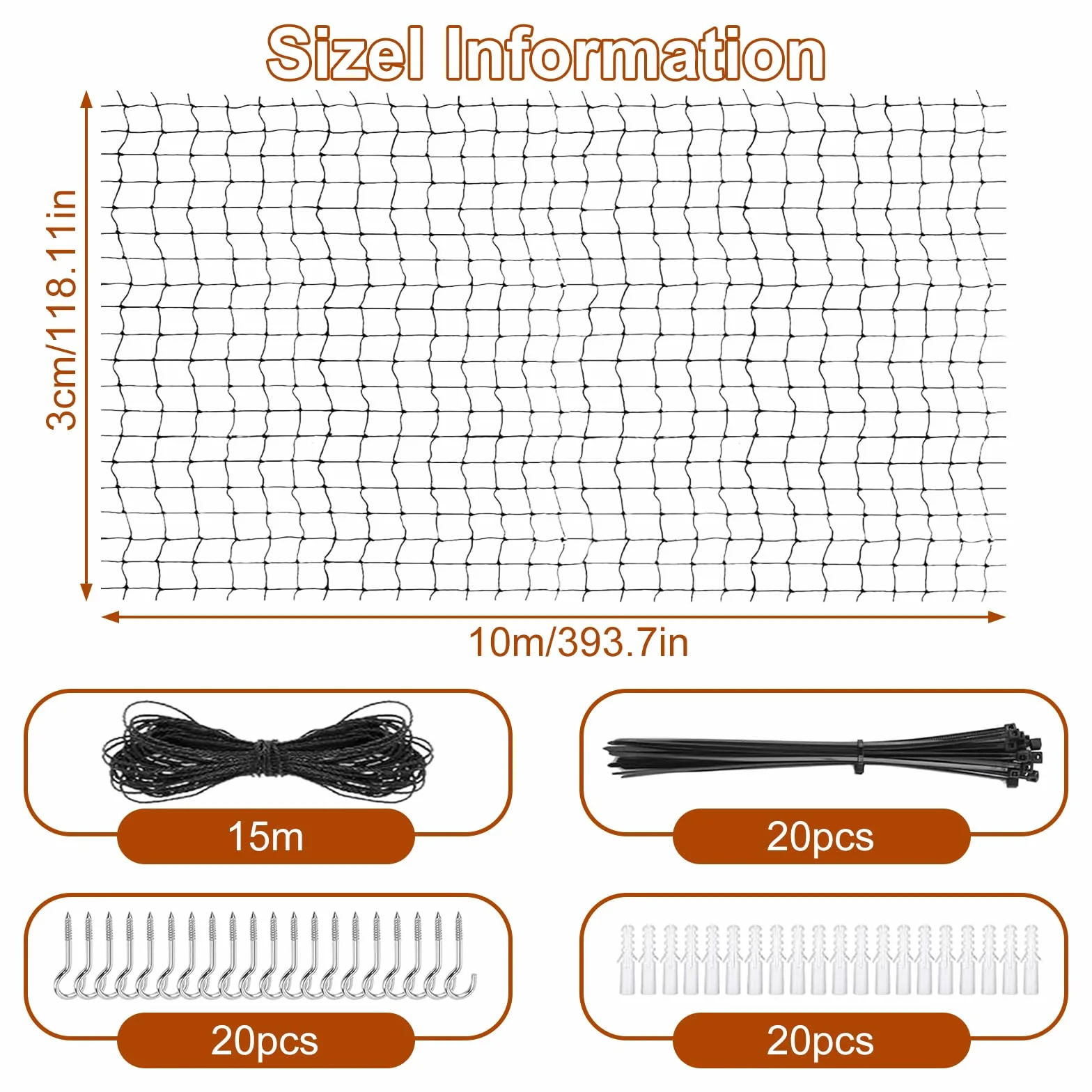 Siatka ochronna dla kota na balkon wzmocniona nylon multifilament