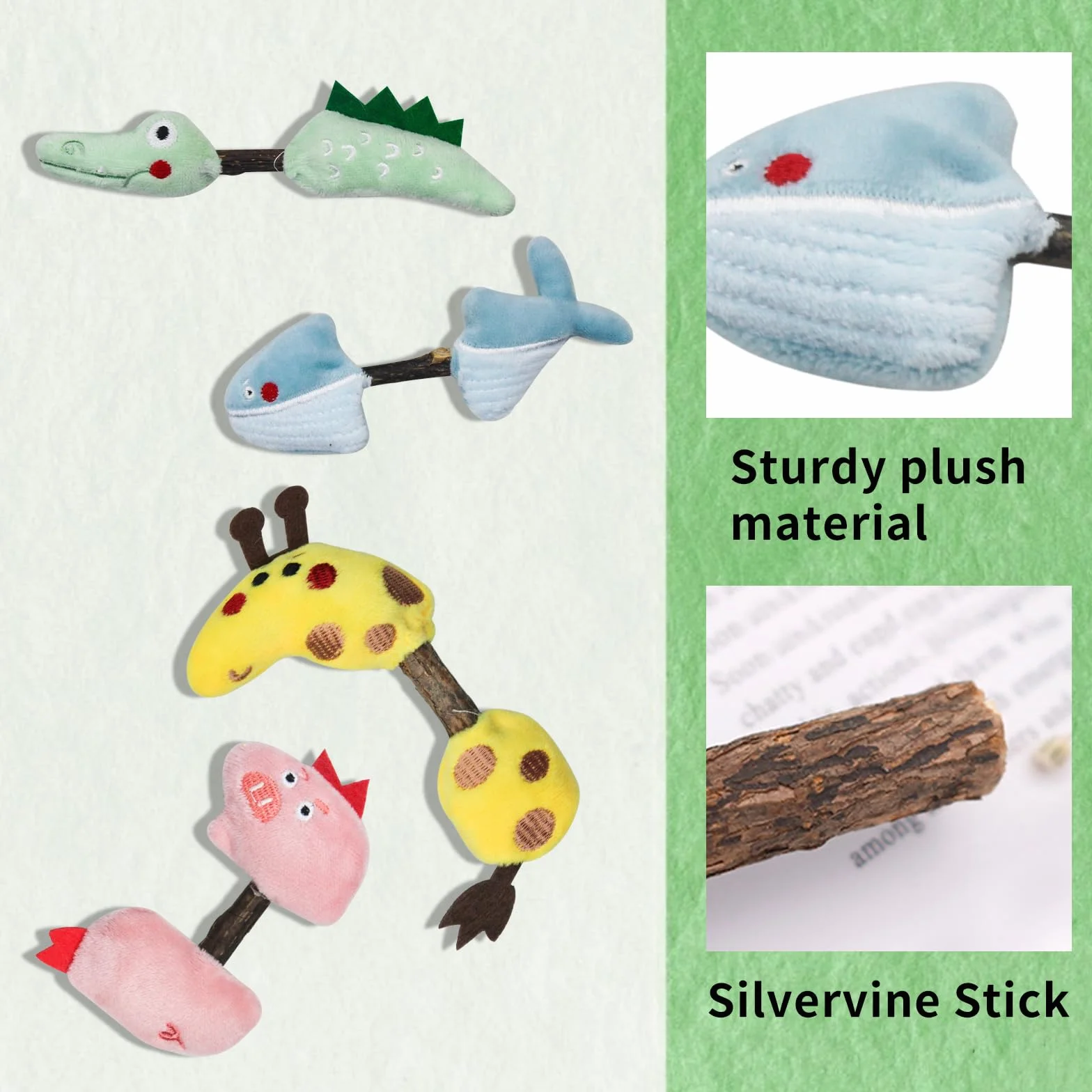 Andiker Silvervine kijki do żucia, 2 szt. patyczki dla kocimiętek z Silvervine, dla kotów wewnętrznych, naturalne pałeczki Molar Stick zabawka dla kota do czyszczenia zębów kota (różowe + żółte)