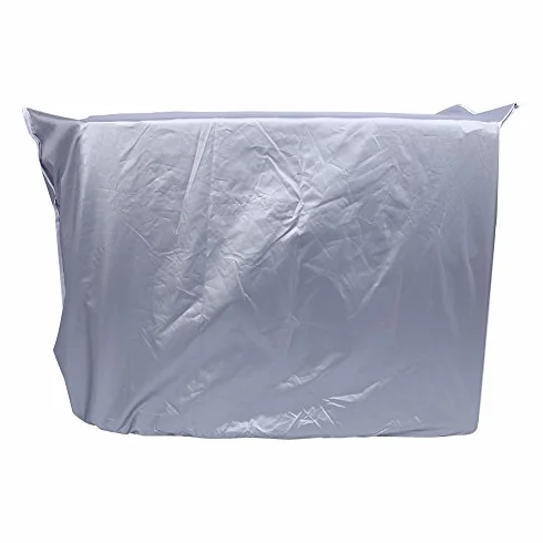 Square Air Conditioner Cover, 3 Sizes Anti-Dust Anti-Snow Waterproof Dustproof Sunproof Window Air Conditioner Protects with Tie Rope for Home Outdoor Use(Silver)[#3 94 * 40 * 73cm]