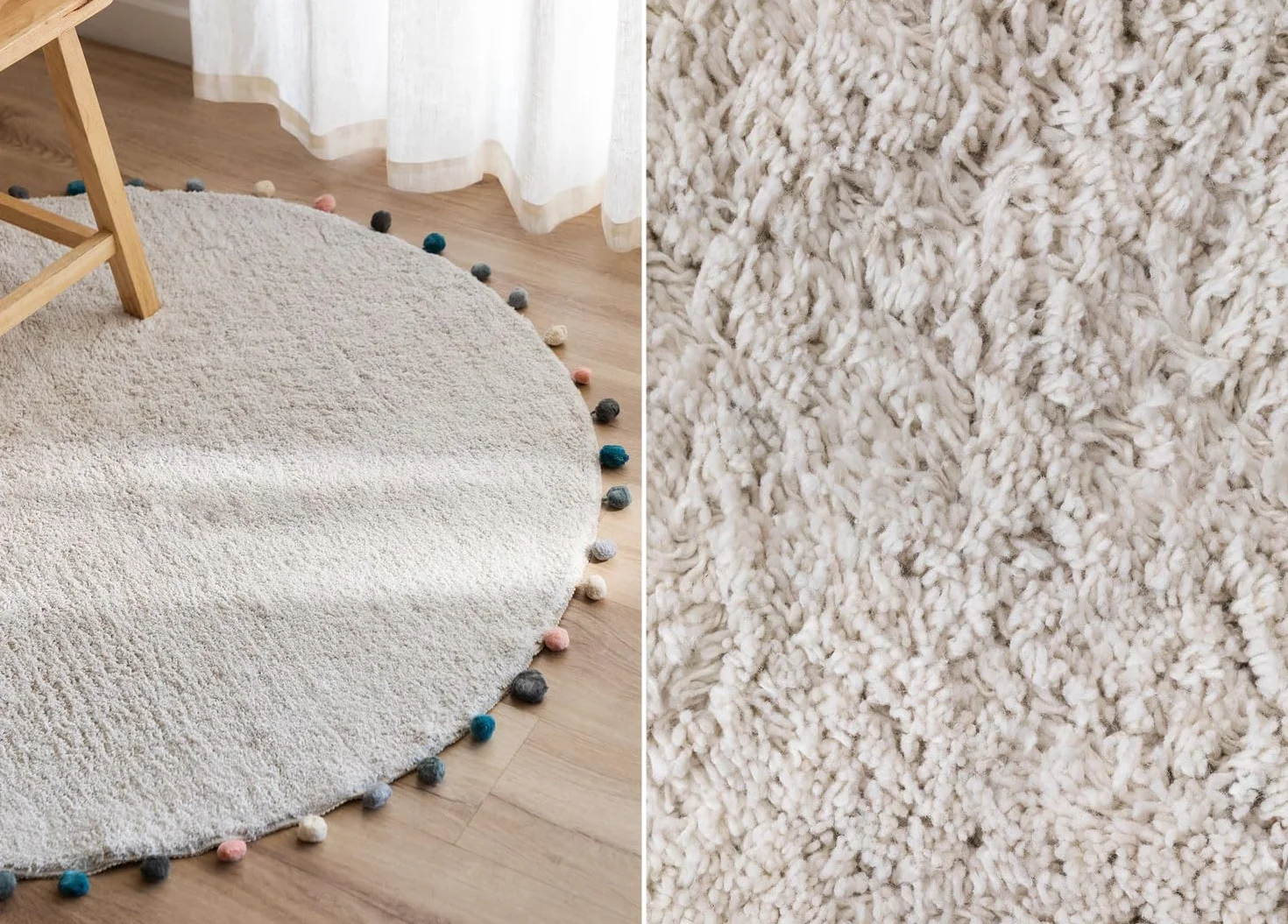 SKLUM Okrągły bawełniany dywan (Ø126 cm) Cinder Kids