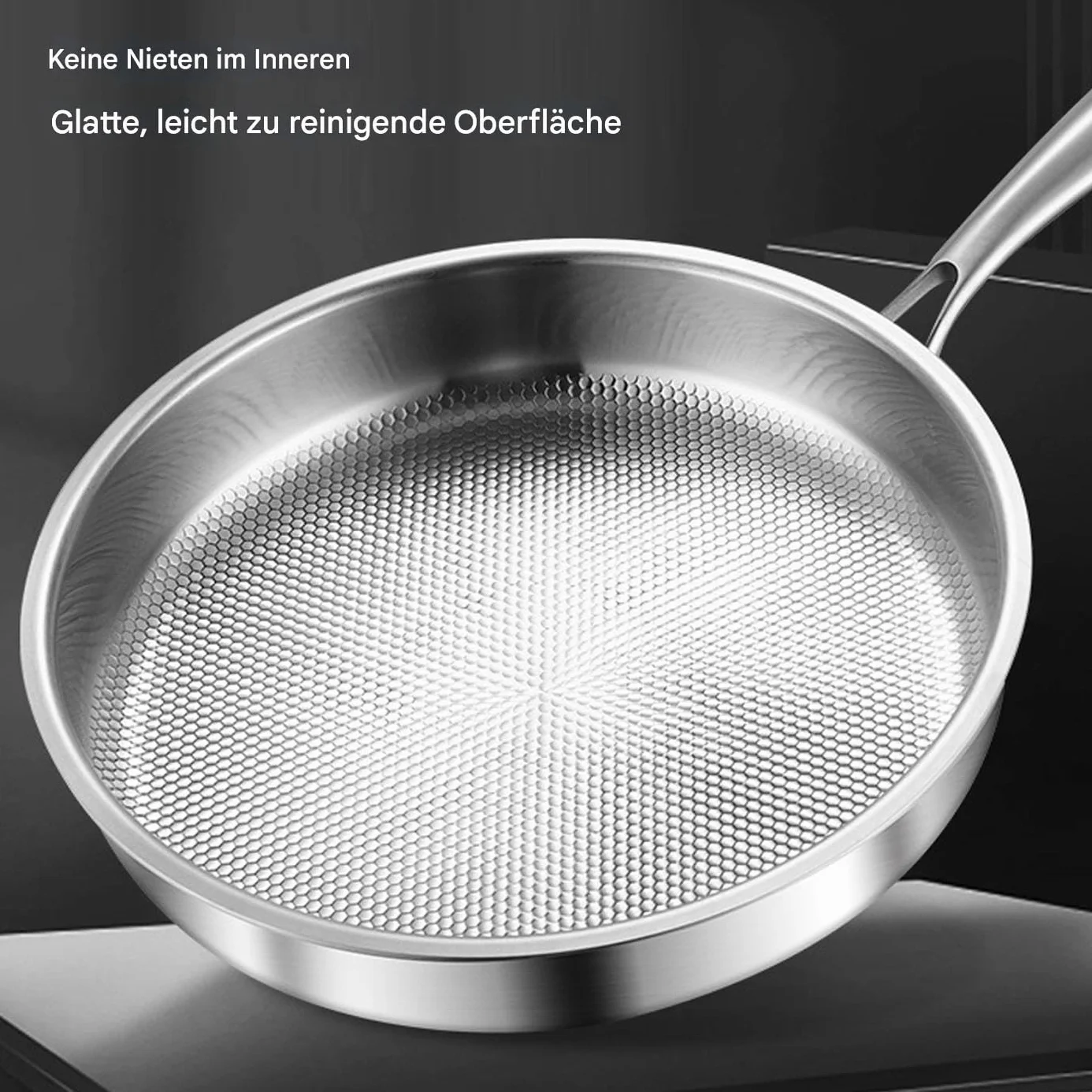 Patelnia Nieprzywierająca Z Pokrywką Indukcyjna Płyta Kuchenka Grill | Patelnia Nieprzywierająca Ze Stopu Tytanu Na kuchenkę, płytę, kemping, naleśniki, y, jajka,
