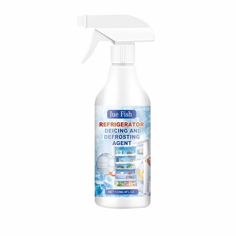 Spray do rozmrażania w lodówce i zamrażarce, aktualizacja 2025, 120 ml, spray do rozmrażania lodówki, szybkie odmrażanie do lodówki, skutecznie szybko usuwa gromadzący się lód