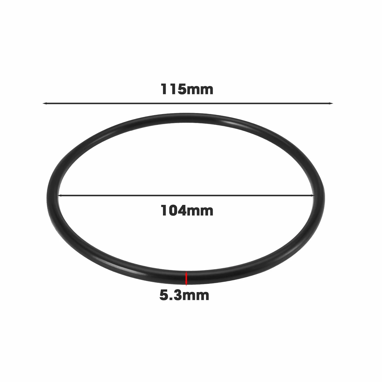 EMSea 5 szt. O-ringi pompy filtrującej, gumowa osłona filtra nitrylowego, część zamienna P6118, kompatybilna z Bestway Flowclear 58381, 58145, 58382, 58144, 58146 (115 x 5,3 mm)