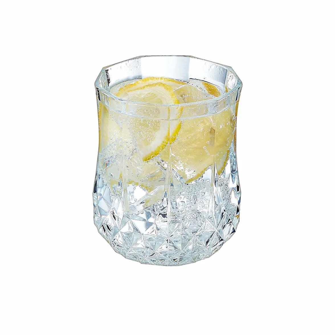 Cristal d'Arques Paris - Kolekcja Longchamp - 6 szklanek 23cl w Kwarx - Błyszczący, przezroczystość i wysoka wytrzymałość - Ikoniczne listwy - Wyprodukowano we Francji