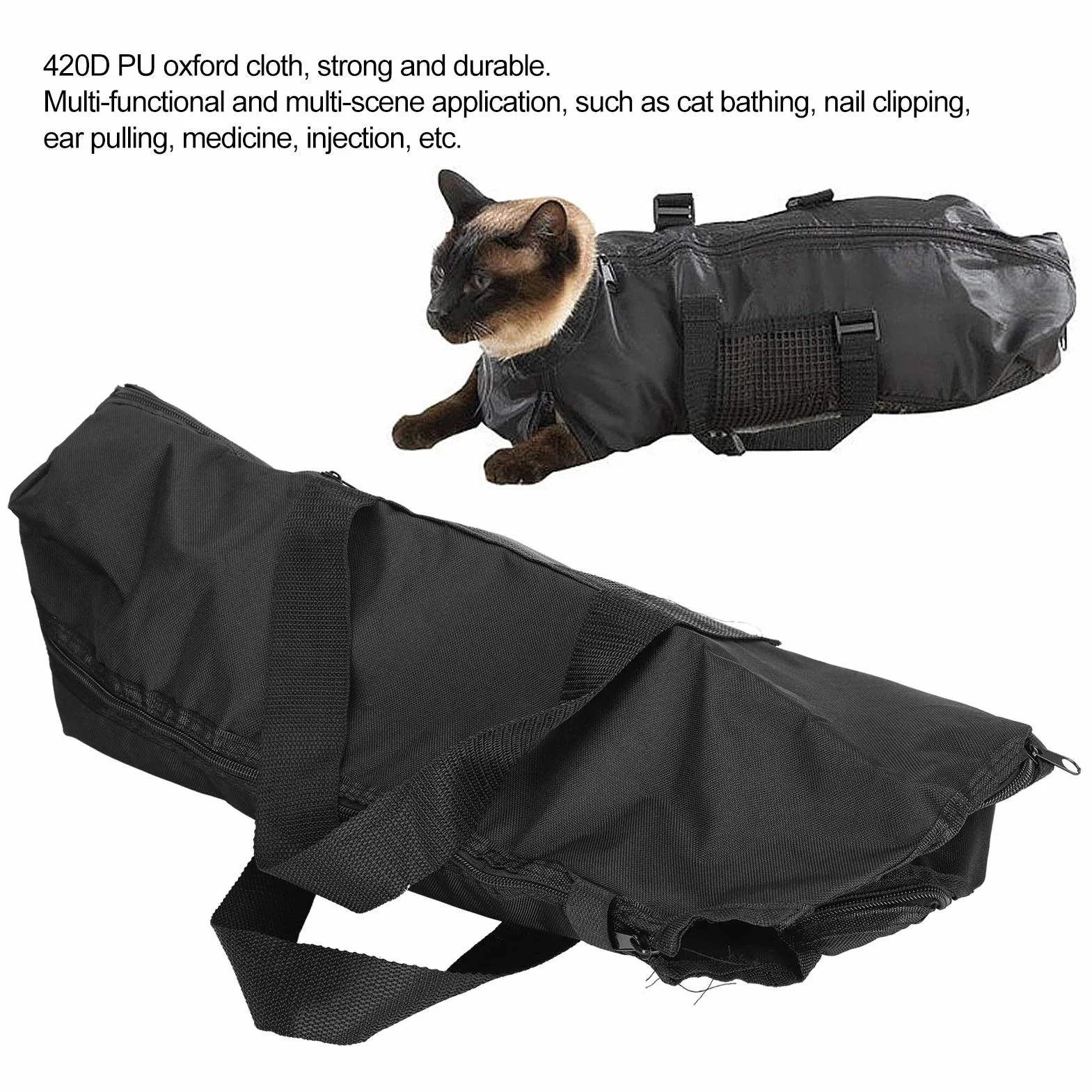 Fdit Torba do K?pieli Kot¨®w, Siatka Restraint Bag, Letnia Torba do Mycia Kot¨®w z Otworem na Pysk