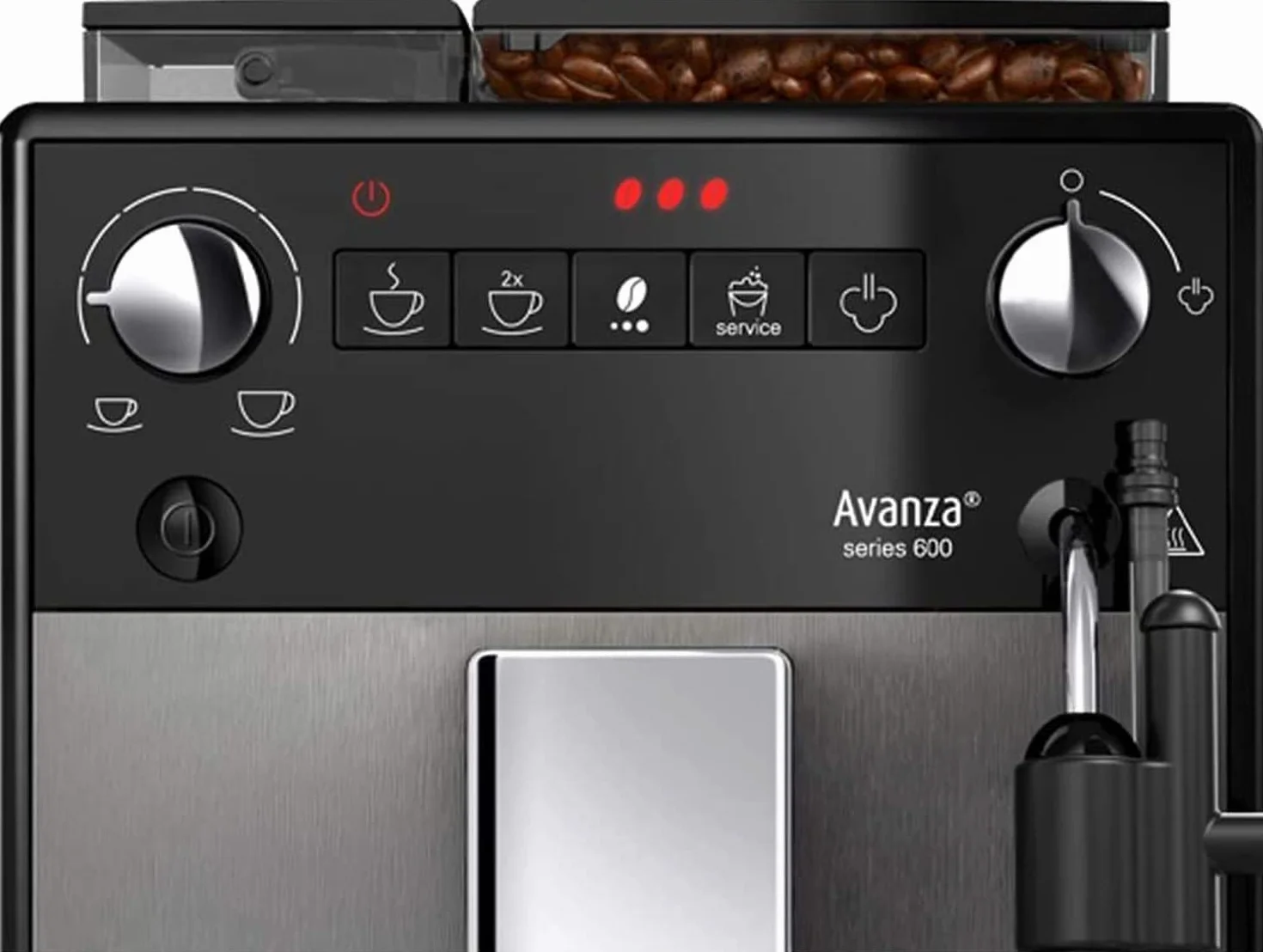 Melitta Avanza F270-100 Automatyczny Ekspres do Kawy ze Zintegrowanym Systemem Mleka, Tytanowy Mistyczny, 1450 W
