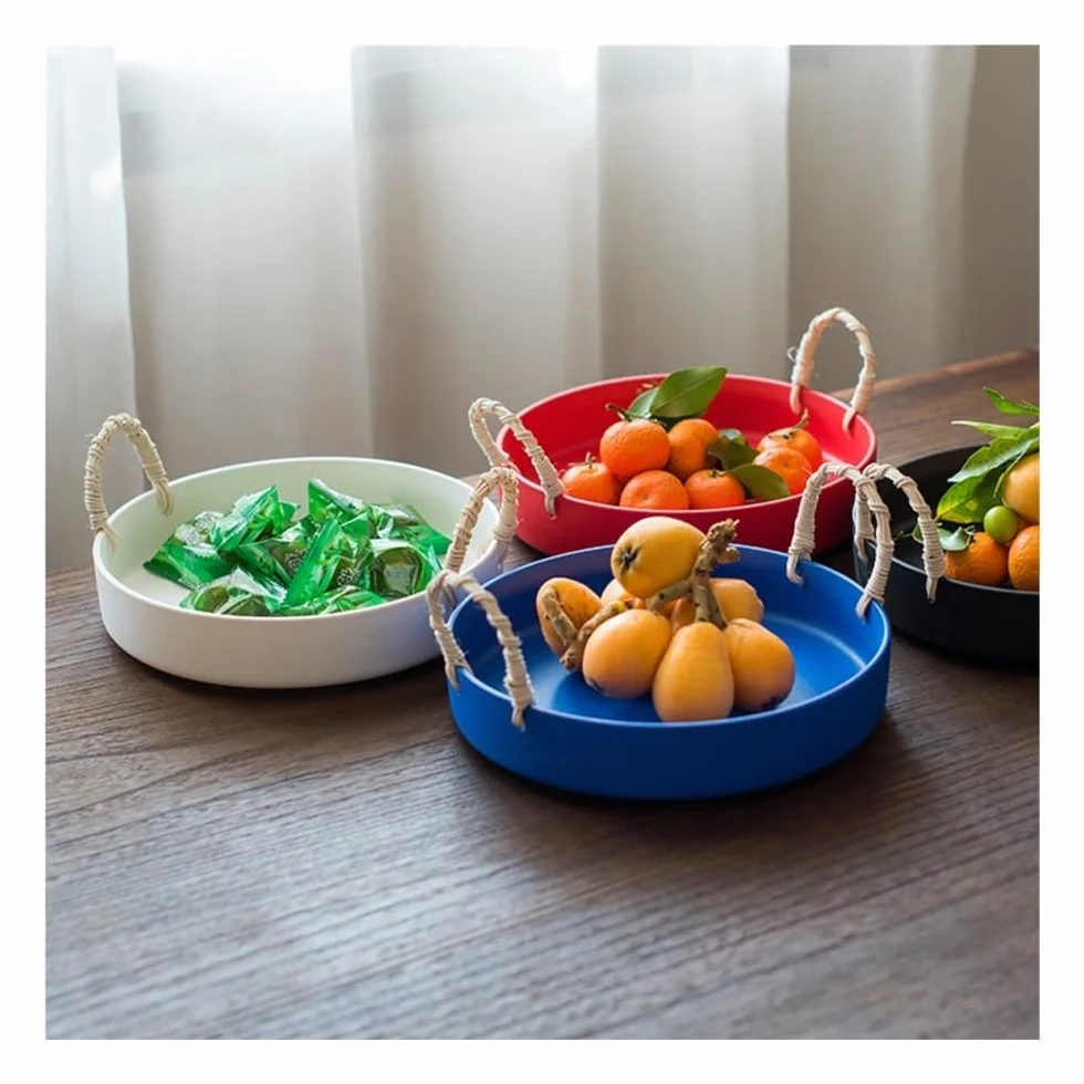 Koszyk na owoce, Półmisek na owoce, prosty rustykalny kosz do przechowywania chleba i przekąsek, wykwintny ceramiczny talerz