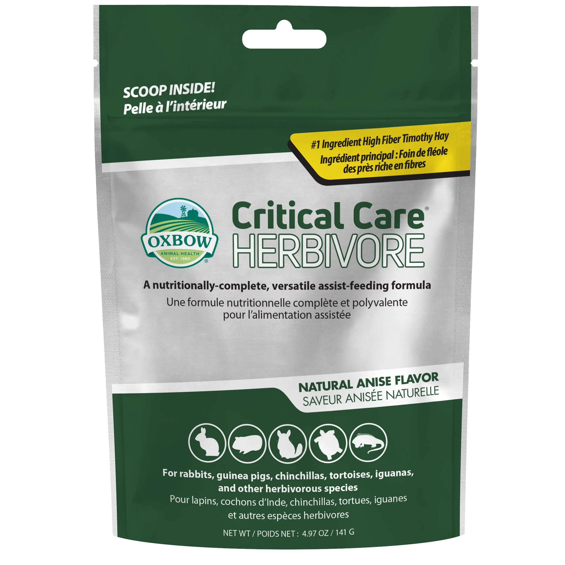 Oxbow Animal Health 70100 Critical Care, pflanzenfresser, Anisgeschmack, 141 g Beutel