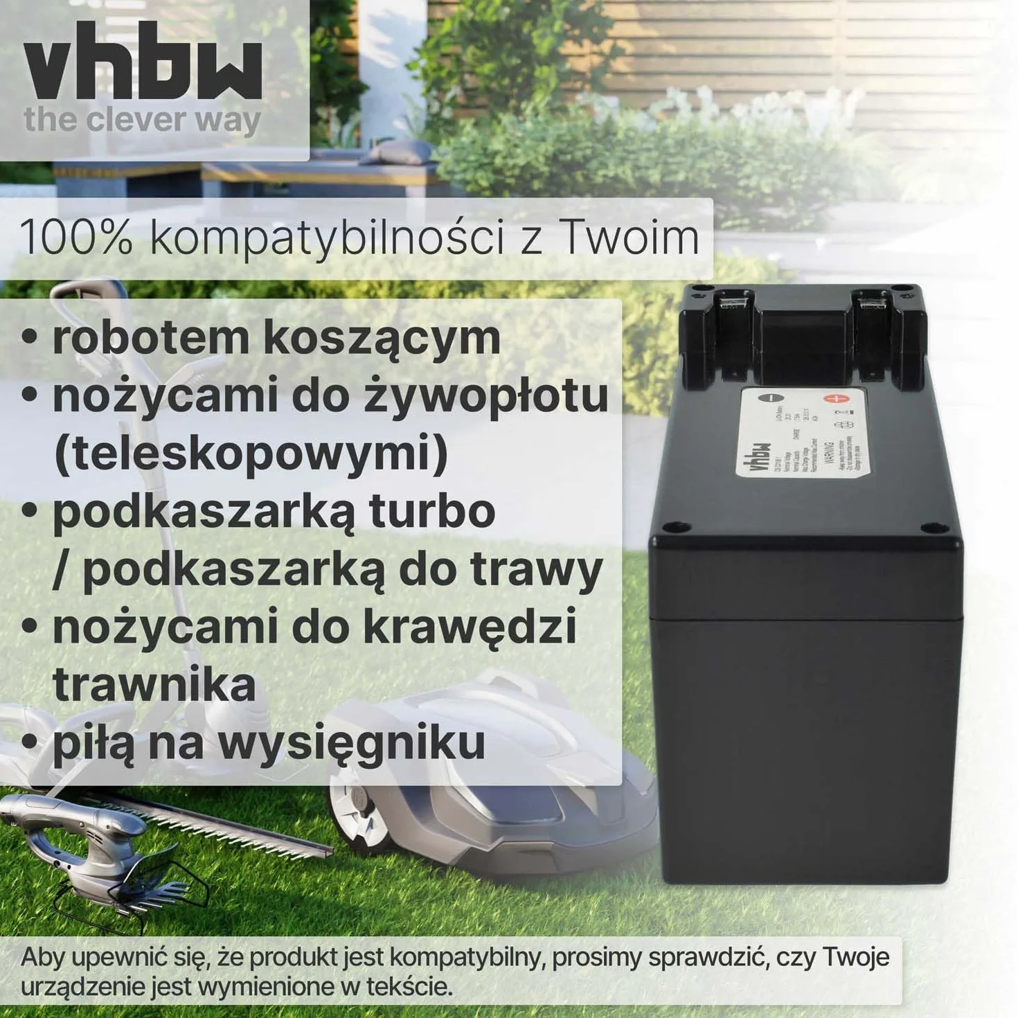 vhbw 1 x bateria kompatybilna z Ambrogio 4.0 Elite, 4.0 Basic 4WD, 4.0 Elite 4WD, 4.0 Basic (7,5 Ah, 25,2 V, Li-ION)
