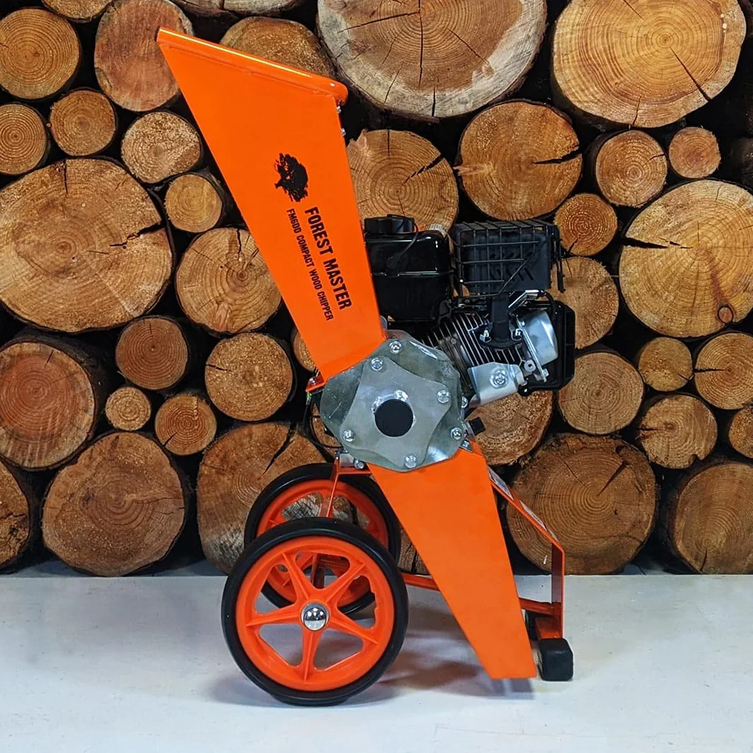 Forest Master Compact FM6DD-MUL 6 KM benzynowa niszczarka do rozdrabniacz do drewna mulczer. Pasuje do wszystkich zielonych odpadów ogrodowych, samodzielnie karmisz drewno wiórów do 50 mm