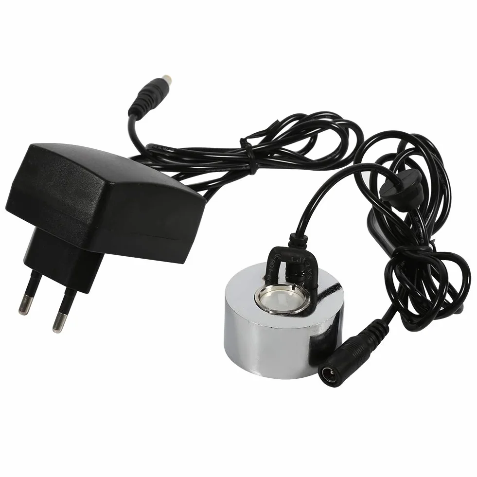 Ultradźwiękowy zamgławiacz, nebulizator wodny z zasilaczem Miotacz mgły Producent zamgławiacza Mini wytwornica mgły do małych akwariów, fontann, stawów, elementów wodnych