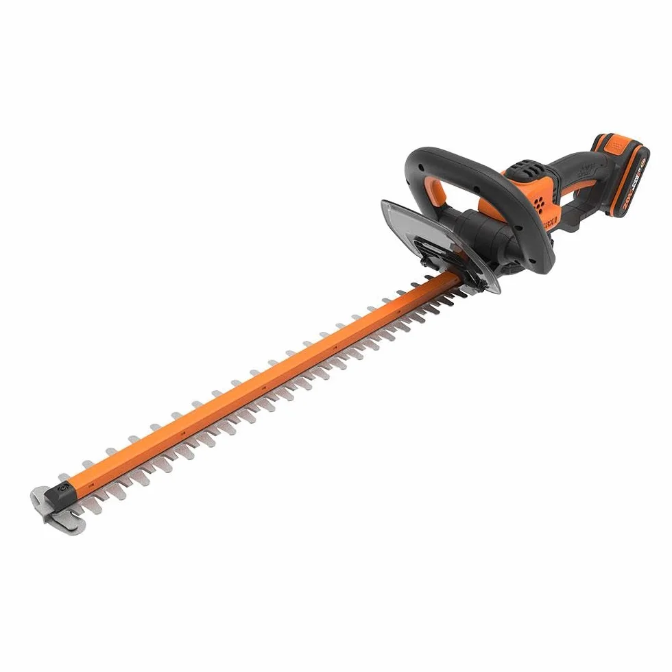 Obcinacze do żywopłotu akumulatorowego | WORX | WG264E | 20V Max. | Bateria 20V – 2Ah i ładowarka w zestawie |PowerShare | Podwójne ostrze Długość ostrza 56 cm | Odległość między zębami 20 mm |