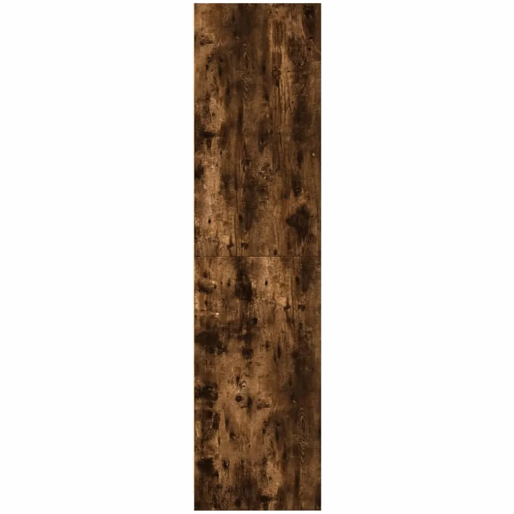 Szafa na ubrania, dąb wędzony, materiał drewnopochodny, 50 x 50 x 200 cm, z wkładanymi półkami i drążkiem na ubrania, nowoczesna, prosta szafa na ubrania do sypialni, pokoju gościnnego z