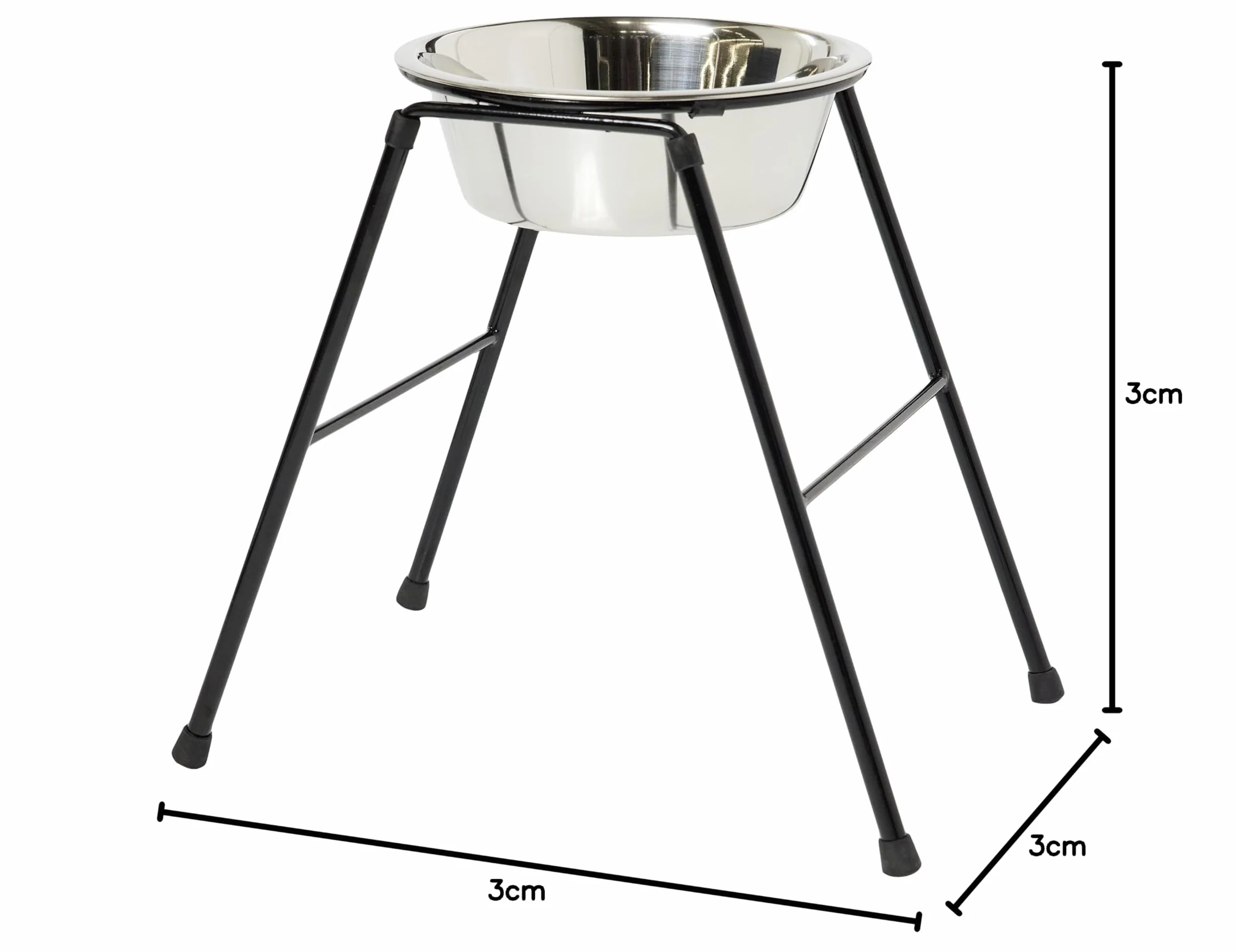 Stojak dla zwierząt ze stali nierdzewnej 2500 ml 370 mm
