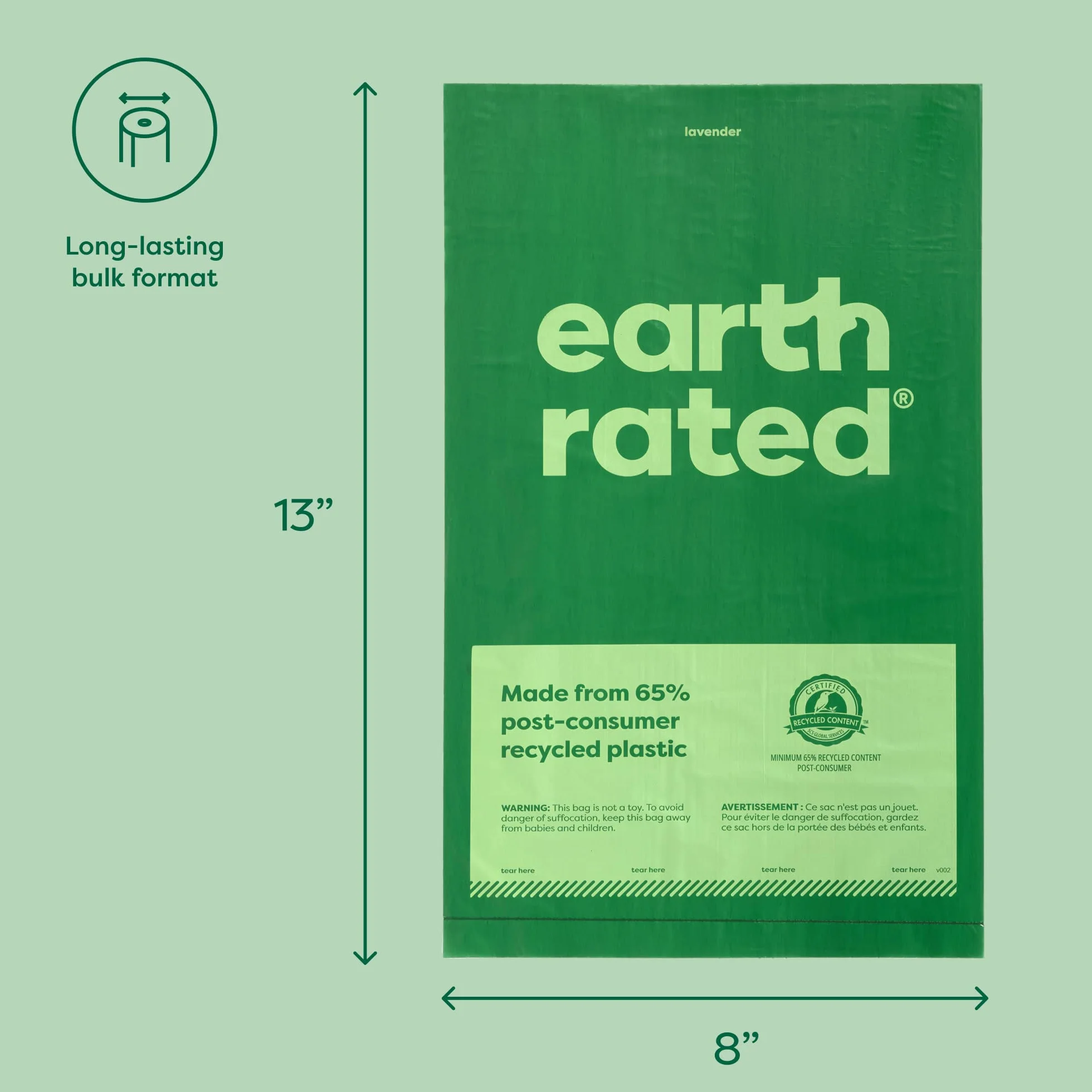 Earth Rated Woreczki na Psie Odchody Zapach Lawendy 300 Woreczków