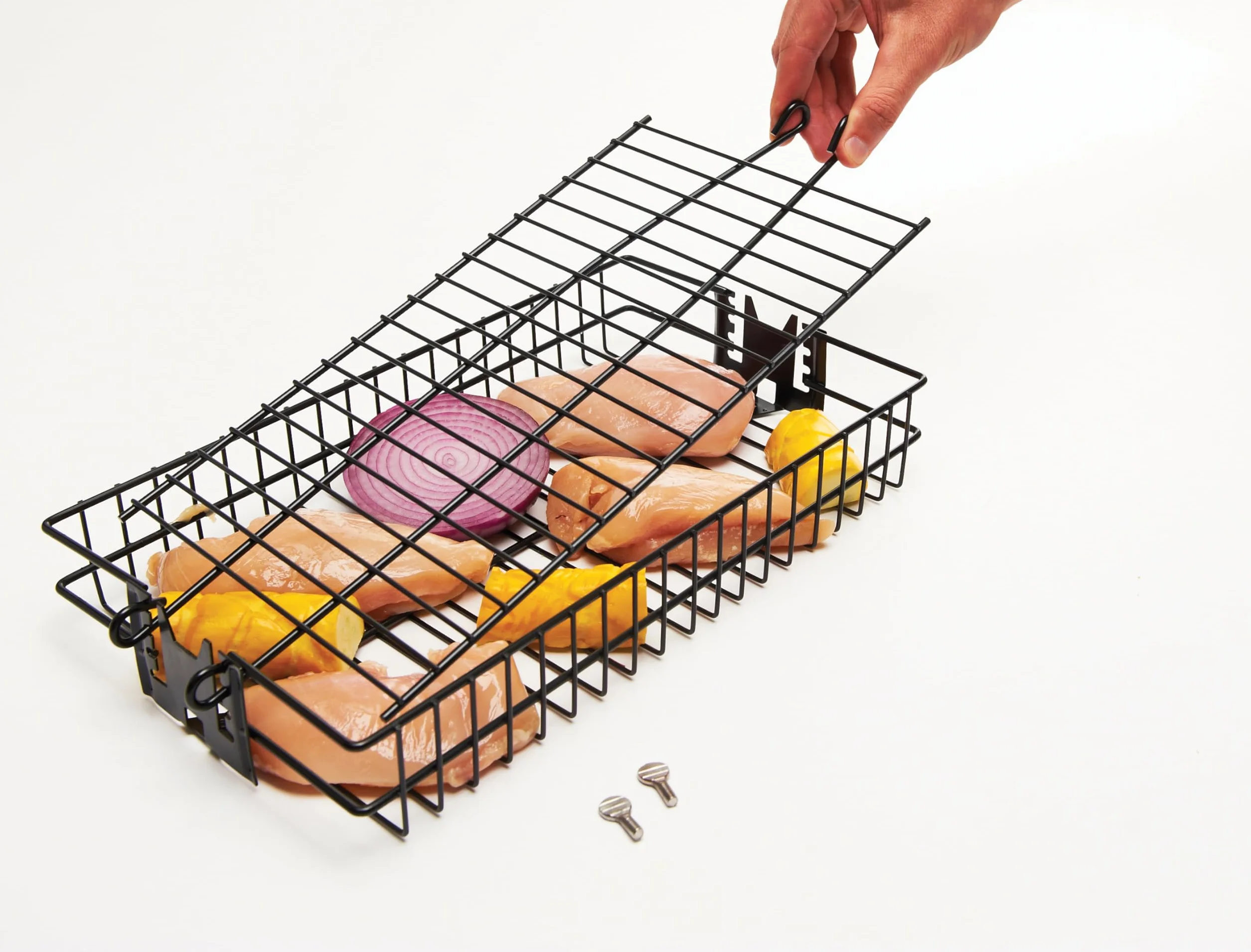 Onward Manufacturing Company Non-Stick Flat Spit Rotisserie Grill Basket