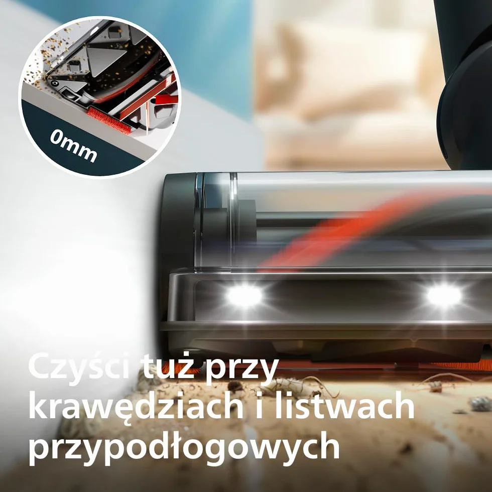Philips SpeedPro Max Bezprzewodowy Odkurzacz Pionowy 7000 Series, Do Sierści Zwierząt, Mocne Ssanie 360°, Maks. 80 min, Bez Plątania, Do Dywanów i Twardych Podłóg, 4 Narzędzia LED (XC7065/01)