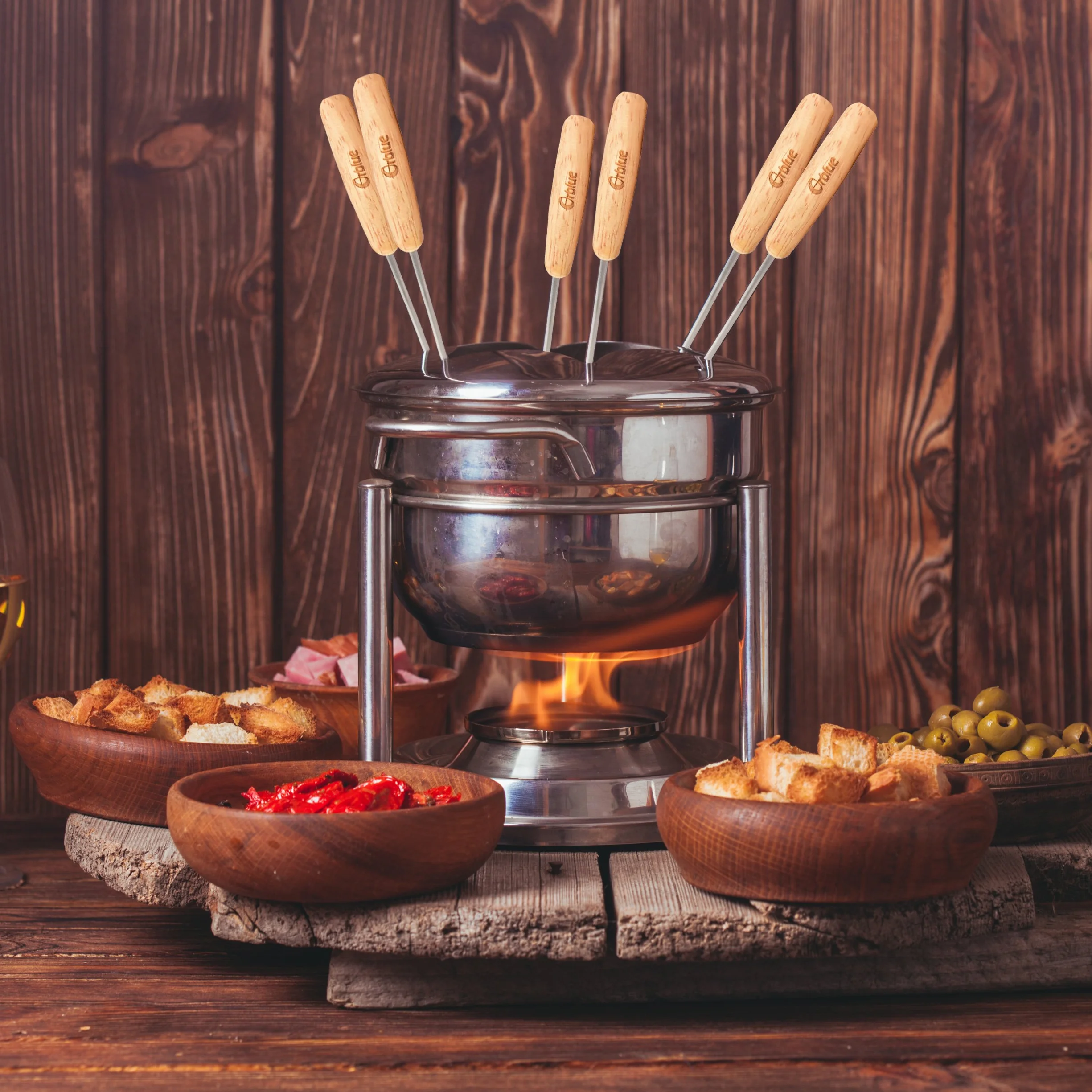 ORBLUE Widelec do Fondue, zestaw 8 sztuk, wielokolorowe