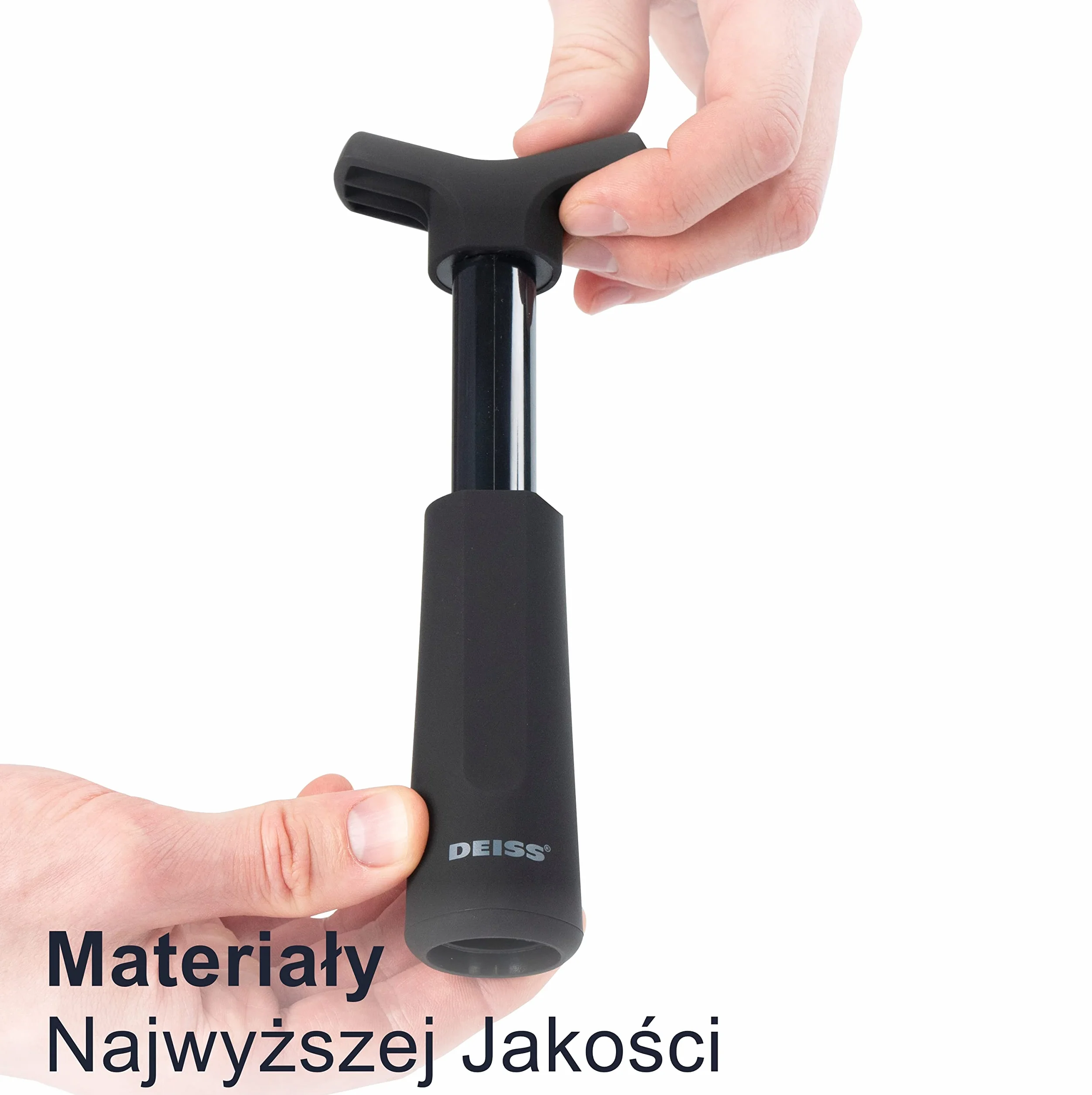 Deiss Pro Pompa Próżniowa Do Wina z 3 Zatyczkami Do Wina – Silikonowe Zatyczki Do Wina ze Znacznikami Dat - Zatyczki Do Wina Zachowujące Świeżość (Pompa Próżniowa Do Wina)