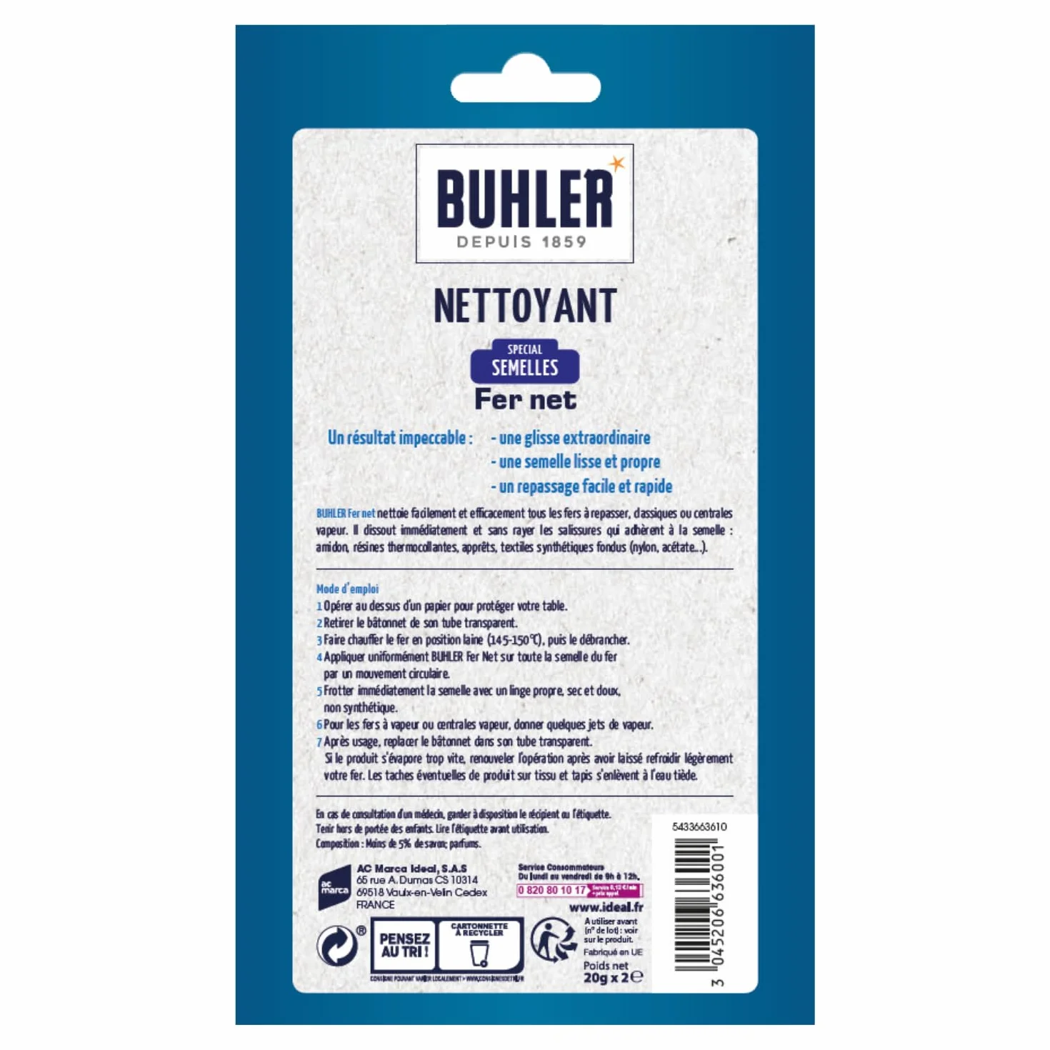 Buhler 33663610 Środek do Czyszczenia Żelazka, 40 g