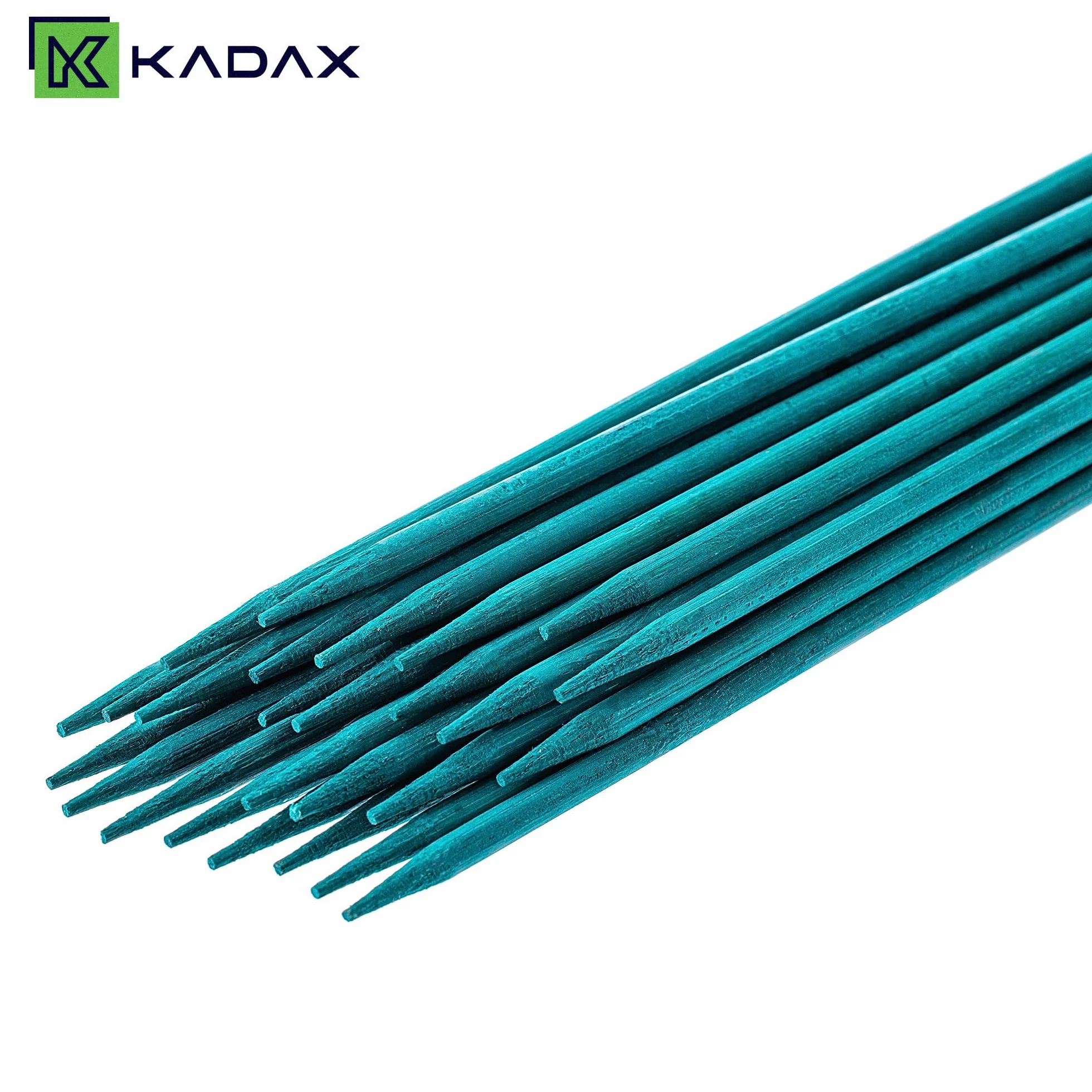 KADAX Kijki bambusowe 90 cm x 6 mm, zestaw 50 sztuk, kijki z bambusa, drewniane kijki jako podpórki dla sadzonek, kijki do kwiatów, wsparcie dla roślin pnących, kijki do pięcia się (zielone)