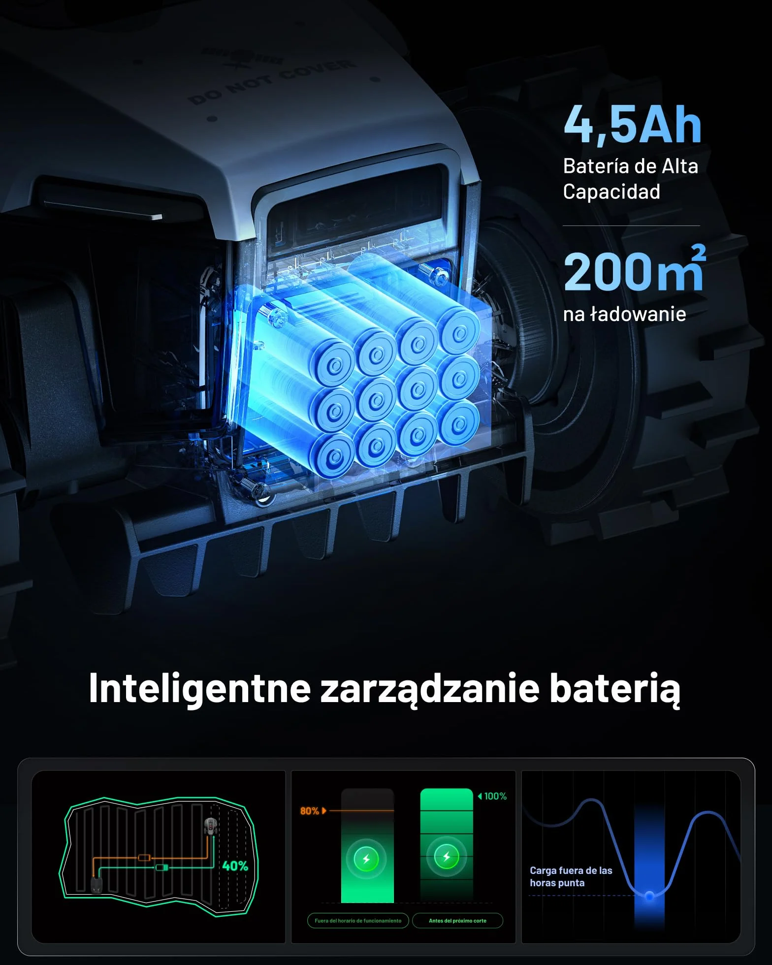 MAMMOTION YUKA mini 2 500 Robot koszący bez przewodu obwodowego, do 500 m², Tri-Cam AI Vision,BRAK RTK, brak przerw w sygnale, automatyczne mapowanie wielu stref, DropMow, ręczna edycja mapy
