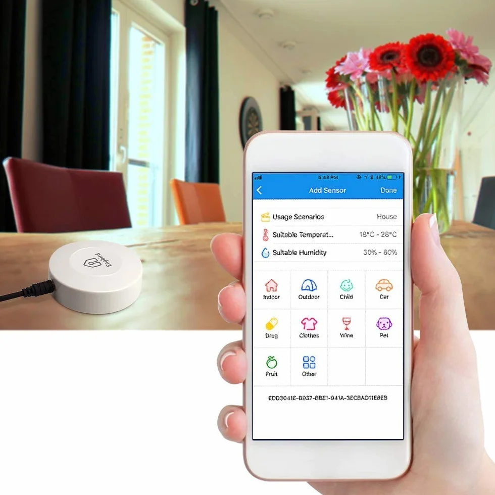 Inkbird IBS-TH1 Wewnętrzny termometr zewnętrzny Higrometr Bluetooth z aplikacją Smart Sensor z ekranem LED