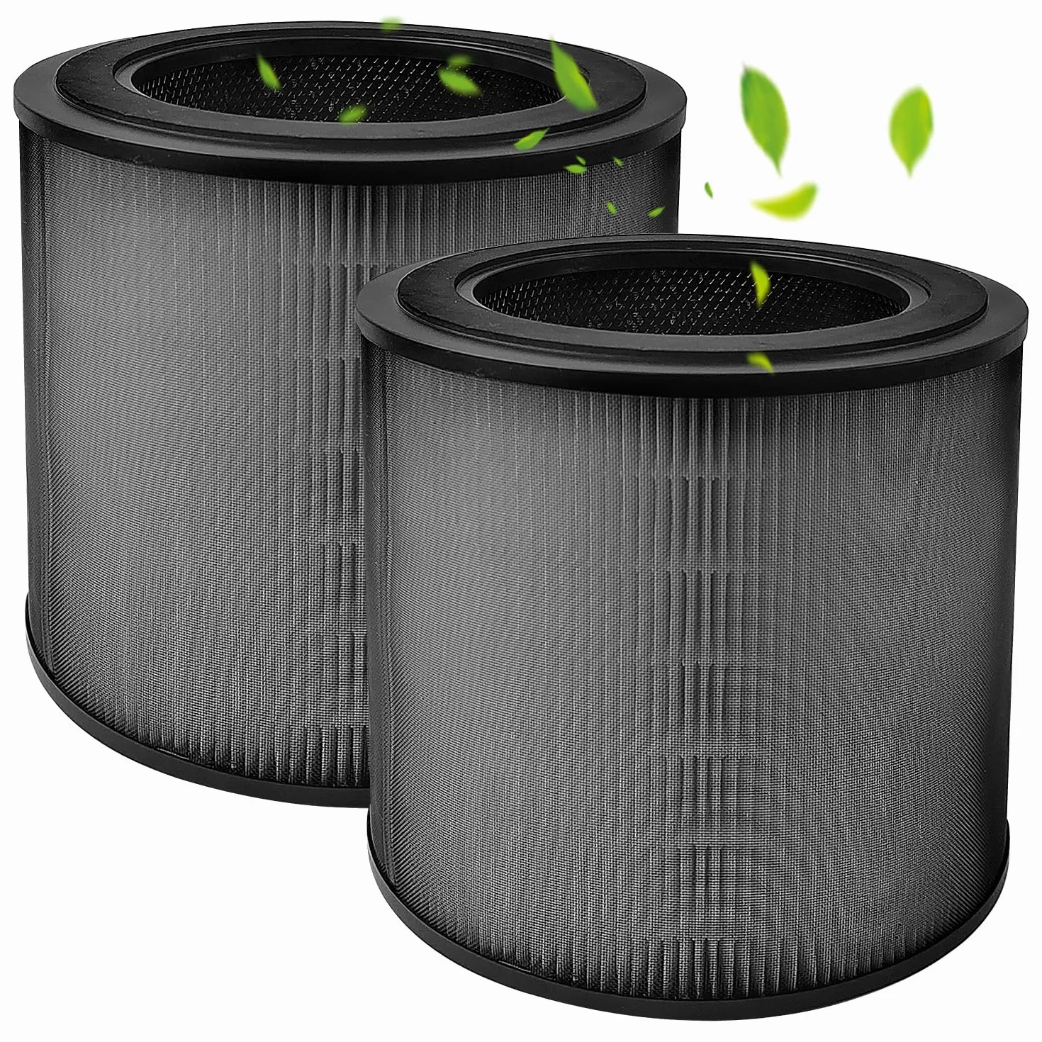 2 filtry HEPA kompatybilne z Philips AC0950 AC0951, filtr wymienny, wysoce wydajna filtracja, czyste powietrze, nadaje się do domu, hotelu, biura (czarny)