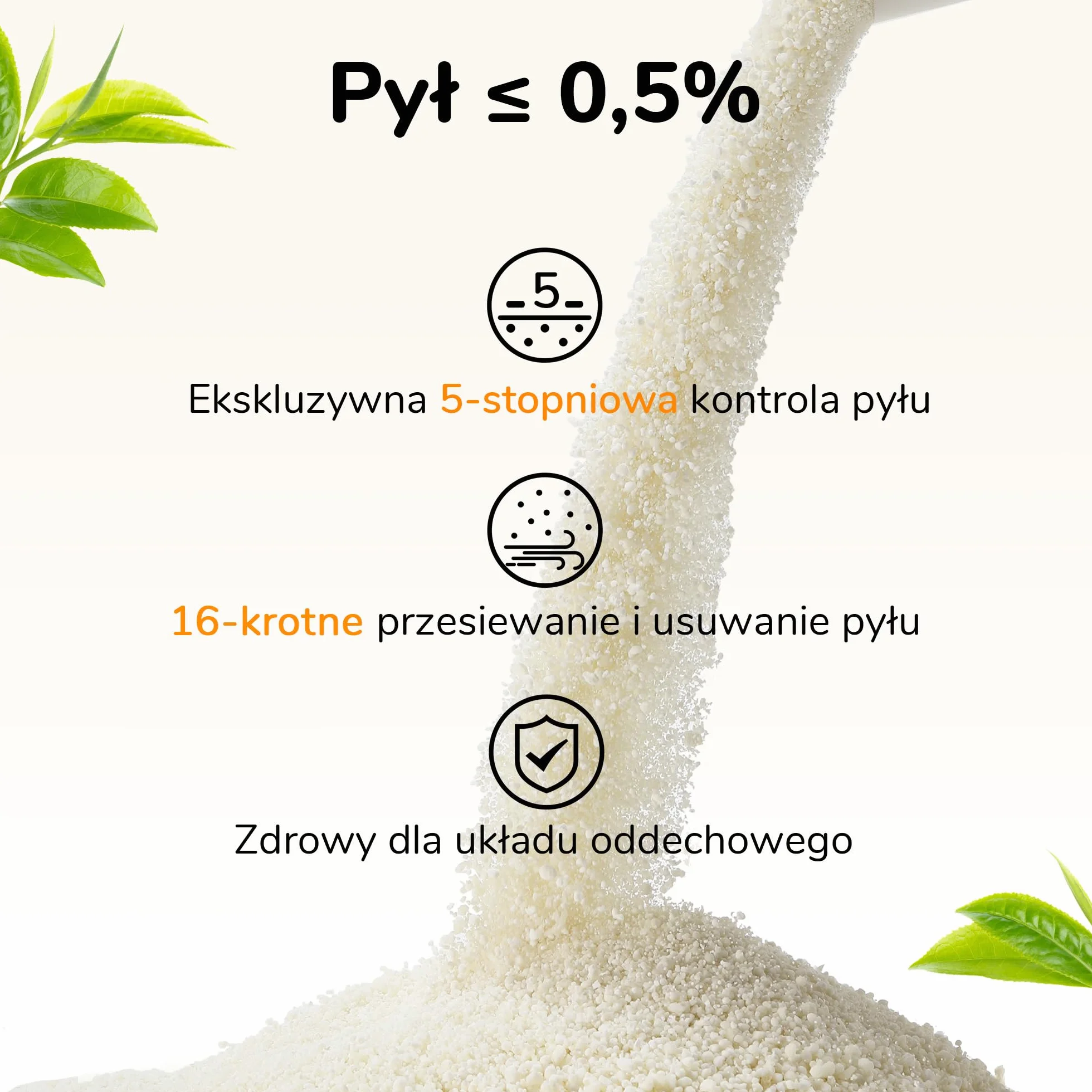 FUKUMARU Cassava Cat Litter, zbrylający się żwirek dla kota, naturalny, bezzapachowy, 6lb x 4bags