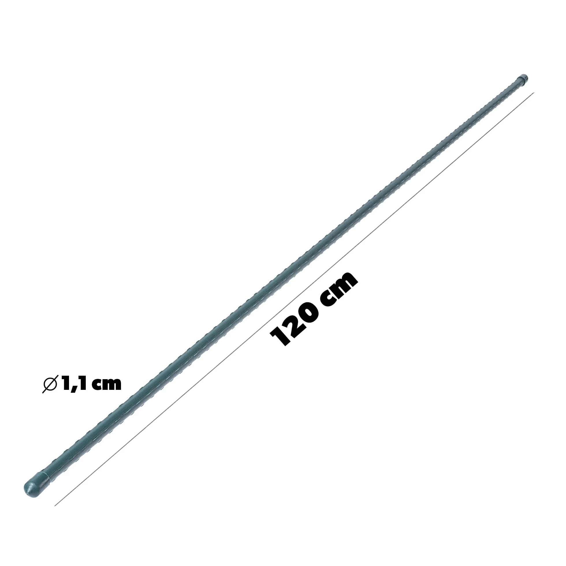 KADAX Zestaw 10 szt. tyczek ogrodowych, stalowe podpory do roślin i pomidorów 120 cm, powlekane, odporne na warunki atmosferyczne, stabilne, wytrzymałe i antykorozyjne