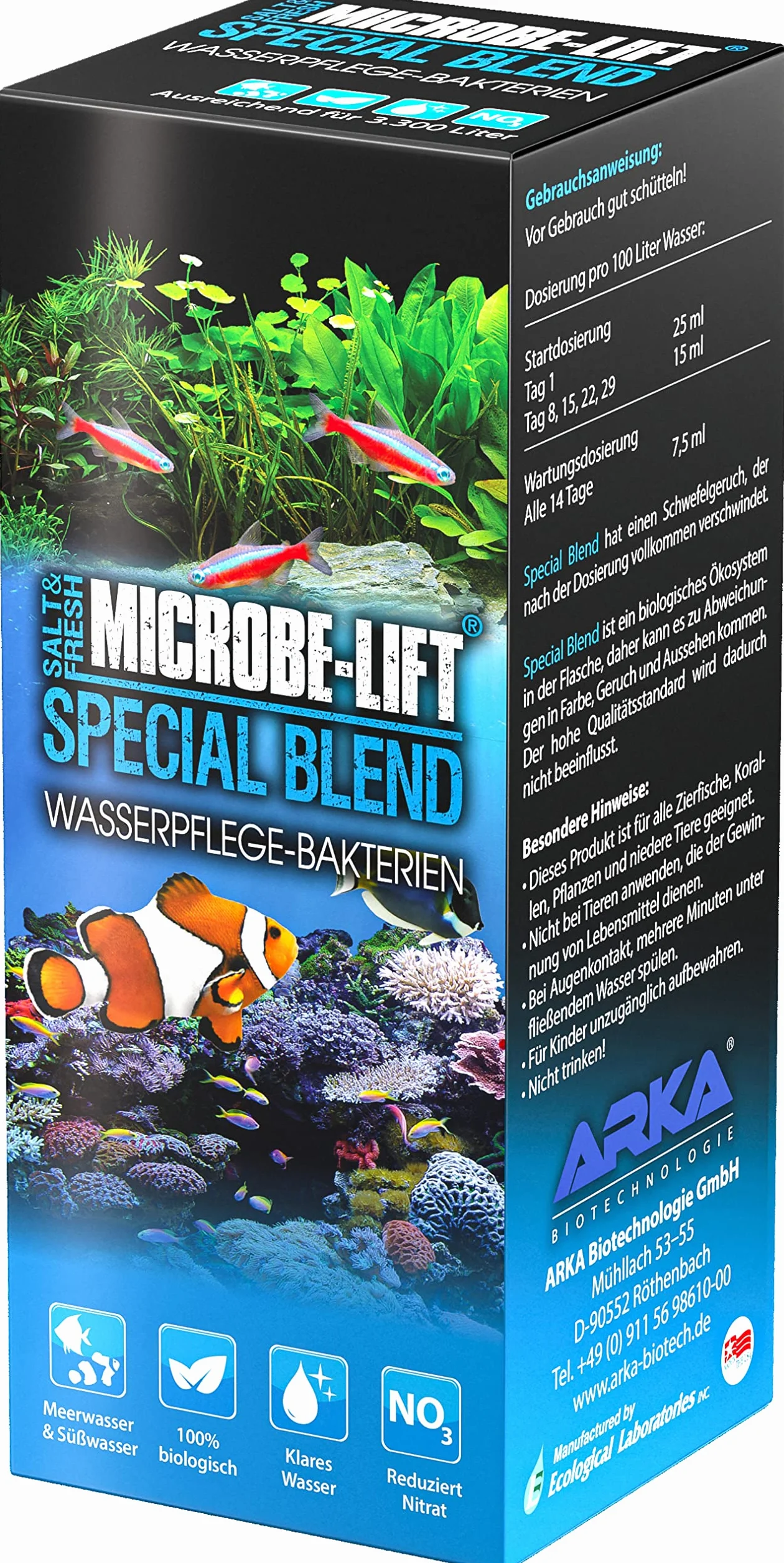 MICROBE-LIFT Special Blend – wysoce aktywne bakterie do akwarium słodkiej i morskiej, 251 ml