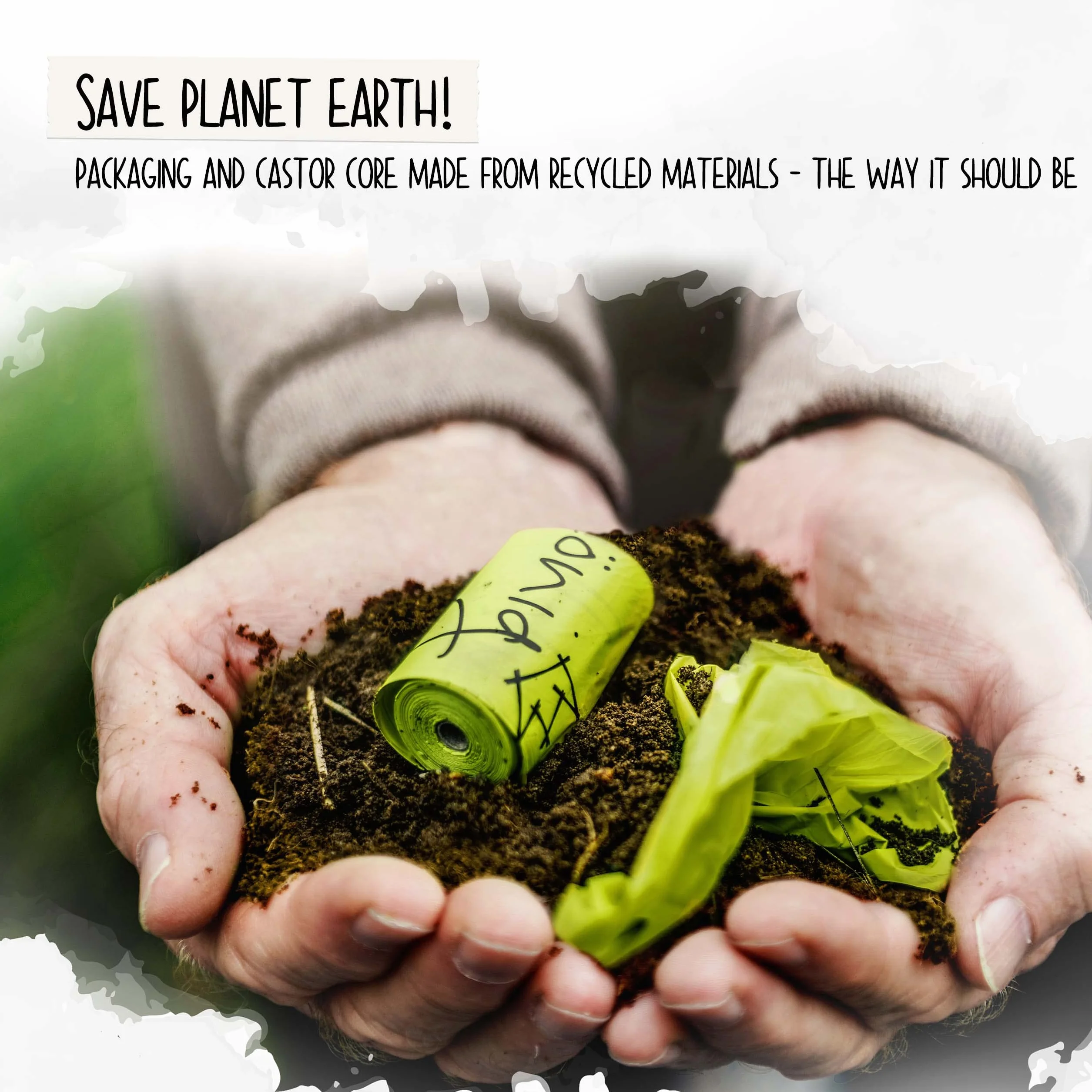 Woreczki na psie odchody Rudelkönig - 270 woreczków na psie odchody wykonanych z plastiku pochodzącego z recyklingu - mocne woreczki na psie odchody - z dozownikiem woreczków