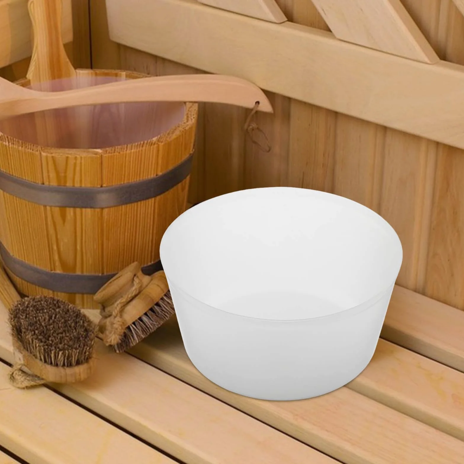 Generic Wkład Do Wiadra Sauny Plastikowy Przezroczysty Wielokrotnego Użytku Akcesorium Spa Łatwy Do Czyszczenia Akcesoria