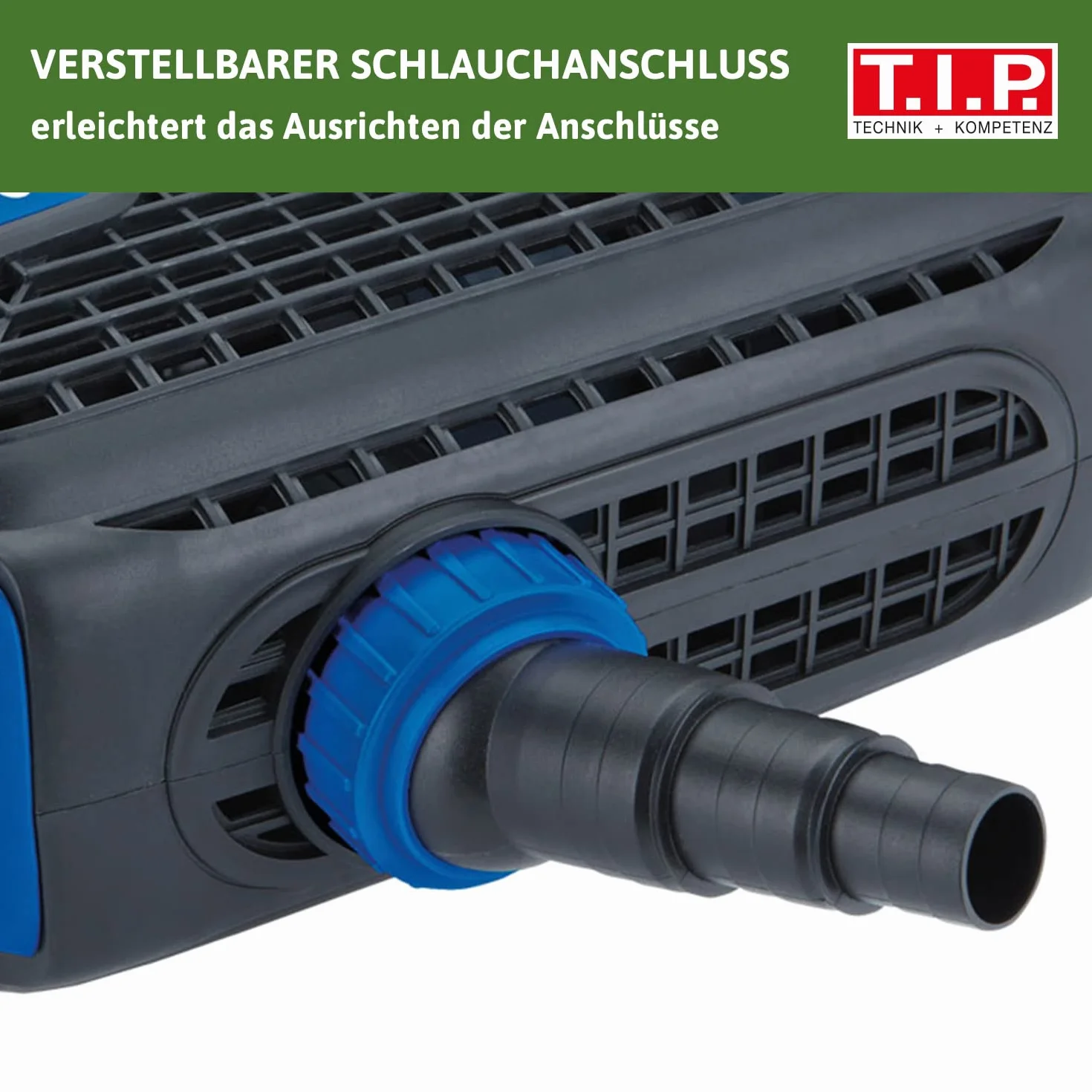 T.I.P. Pompa do stawu i strumienia (20 000 l, 8 000 l/h, wys. 4,5 m, do wodospadów i filtrów, regulator wydajności) BPF 8000 E