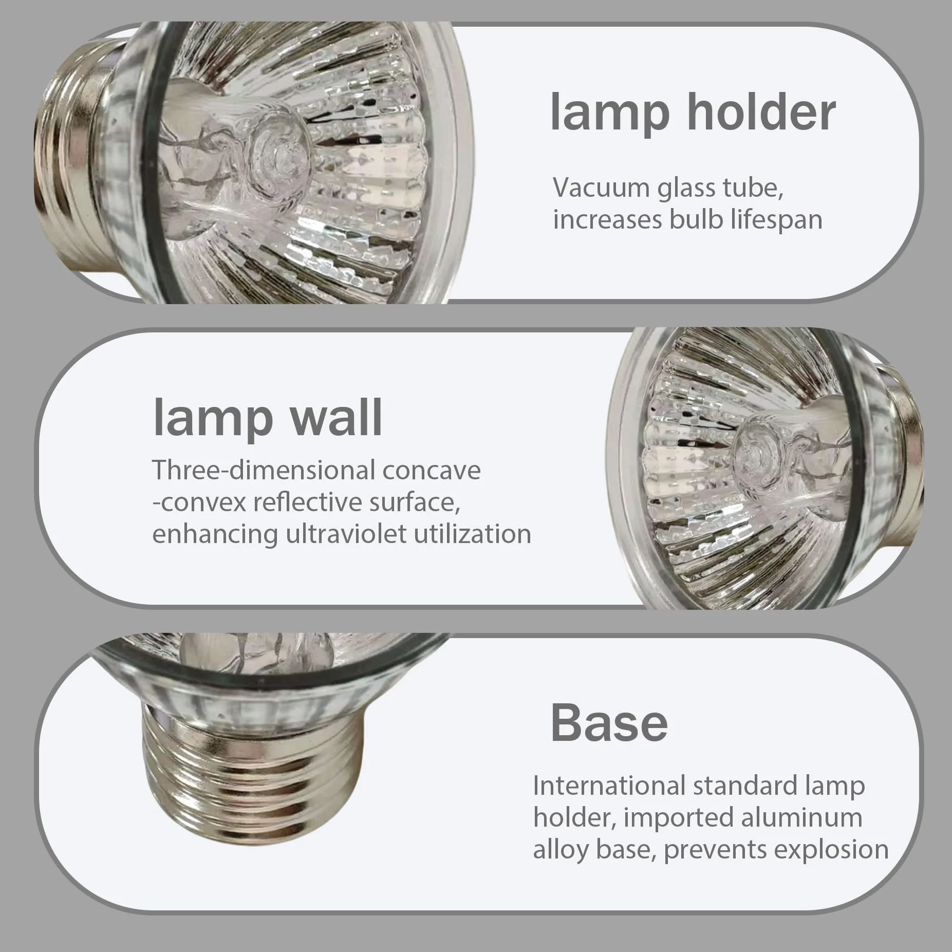 E27 50W UVA UVB żarówka grzewcza dla gadów, żółw, lampa solarna pełne spektrum do terrarium