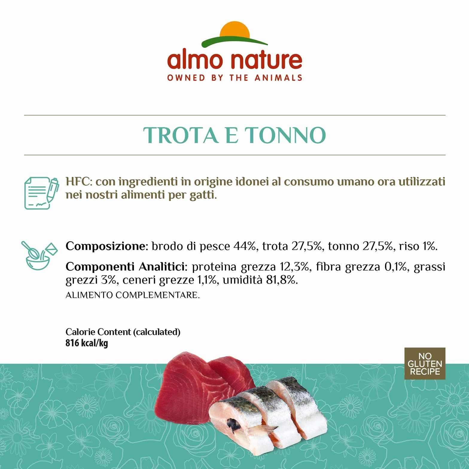 Almo Nature Jelly z pstrągiem i tuńczykiem Mokra karma w galaretce dla dorosłych kotów 6x70 g