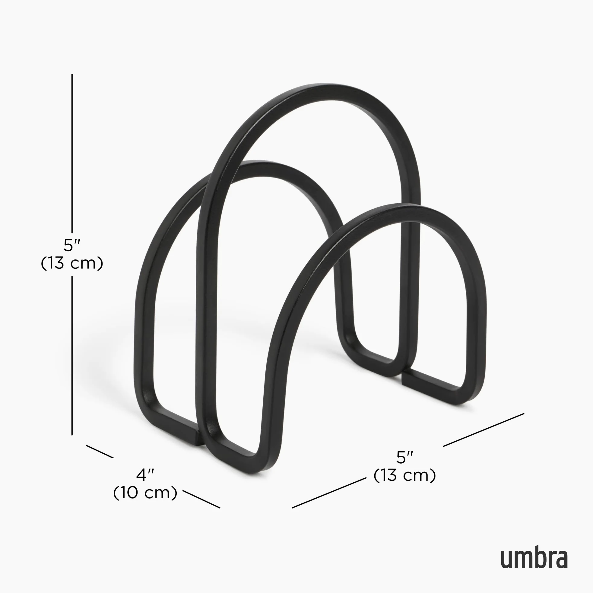 Umbra 1005748-040 uchwyt na serwetki, stal nierdzewna, czarny