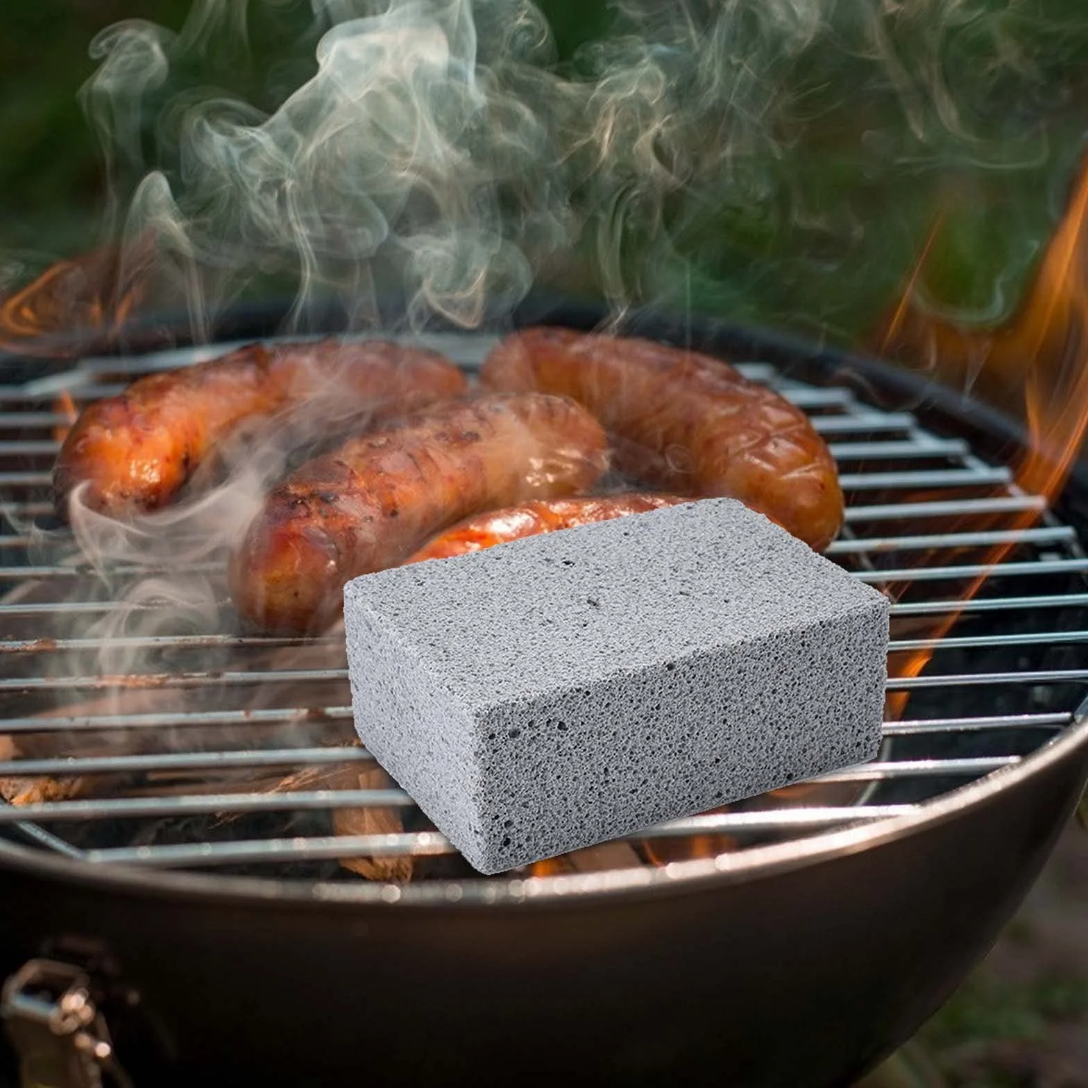 4 szt. blok do czyszczenia grilla, toksyczny bezwonny kamień do grillowania, ekologiczny blok do czyszczenia grilla, kamień do grillowania środek czyszczący do usuwania tłuszczów pozostałości brudu