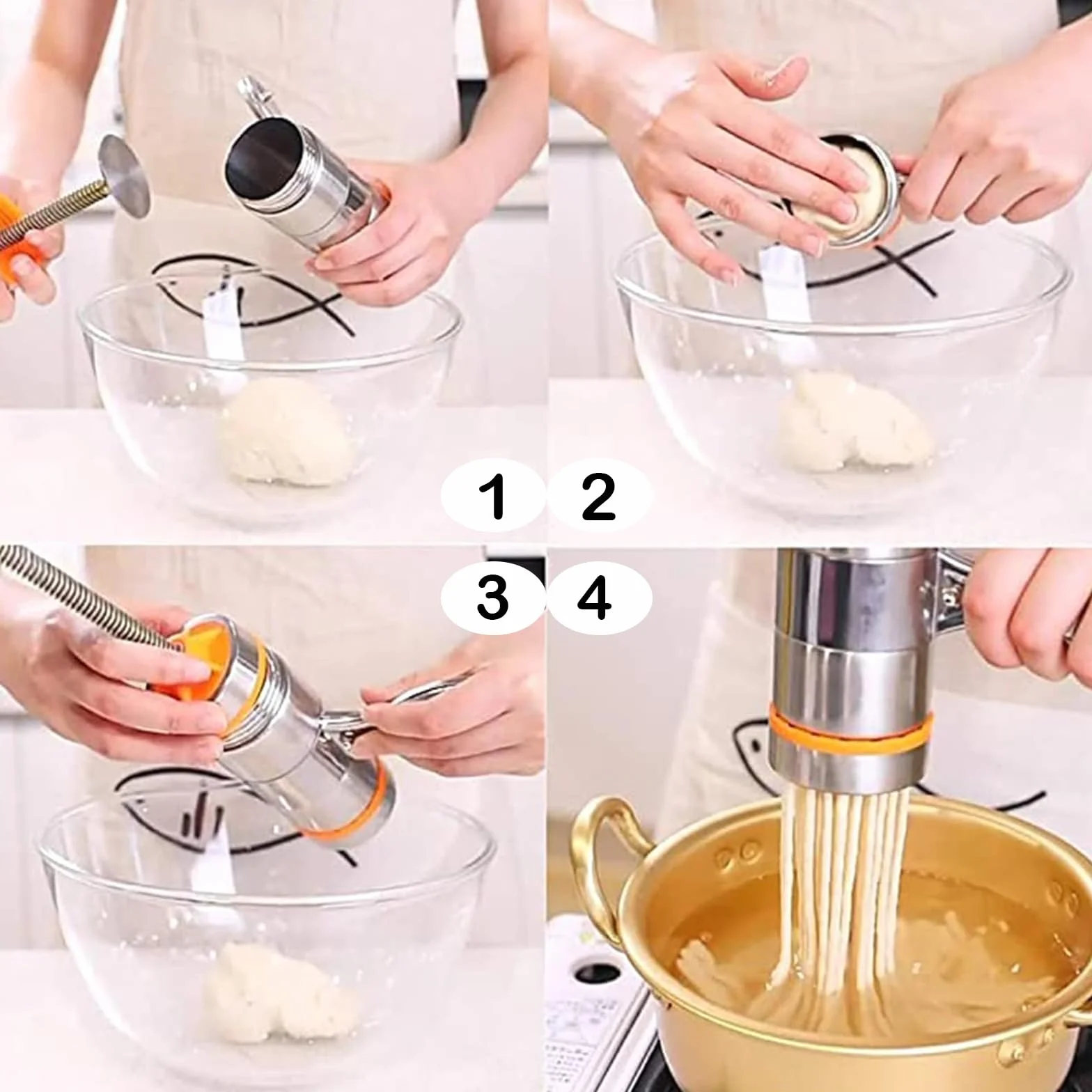 Makaron prasowy ze stali nierdzewnej, mini ręczny makaron, mini ręczna maszyna do makaronu, domowej roboty makaron, do świeżych, lasagne, wałków do ciasta, krajalnicy z 7 foremkami