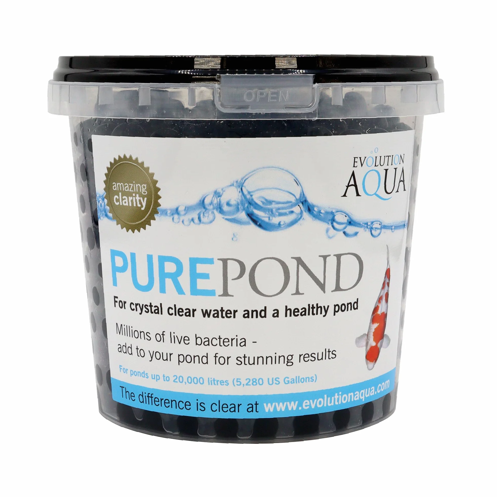 Evolution Aqua Pure Stad Preparat Biologiczny do Akwarium – 1000 ml, Oczyszcza Wodę, Wspomaga Filtrację