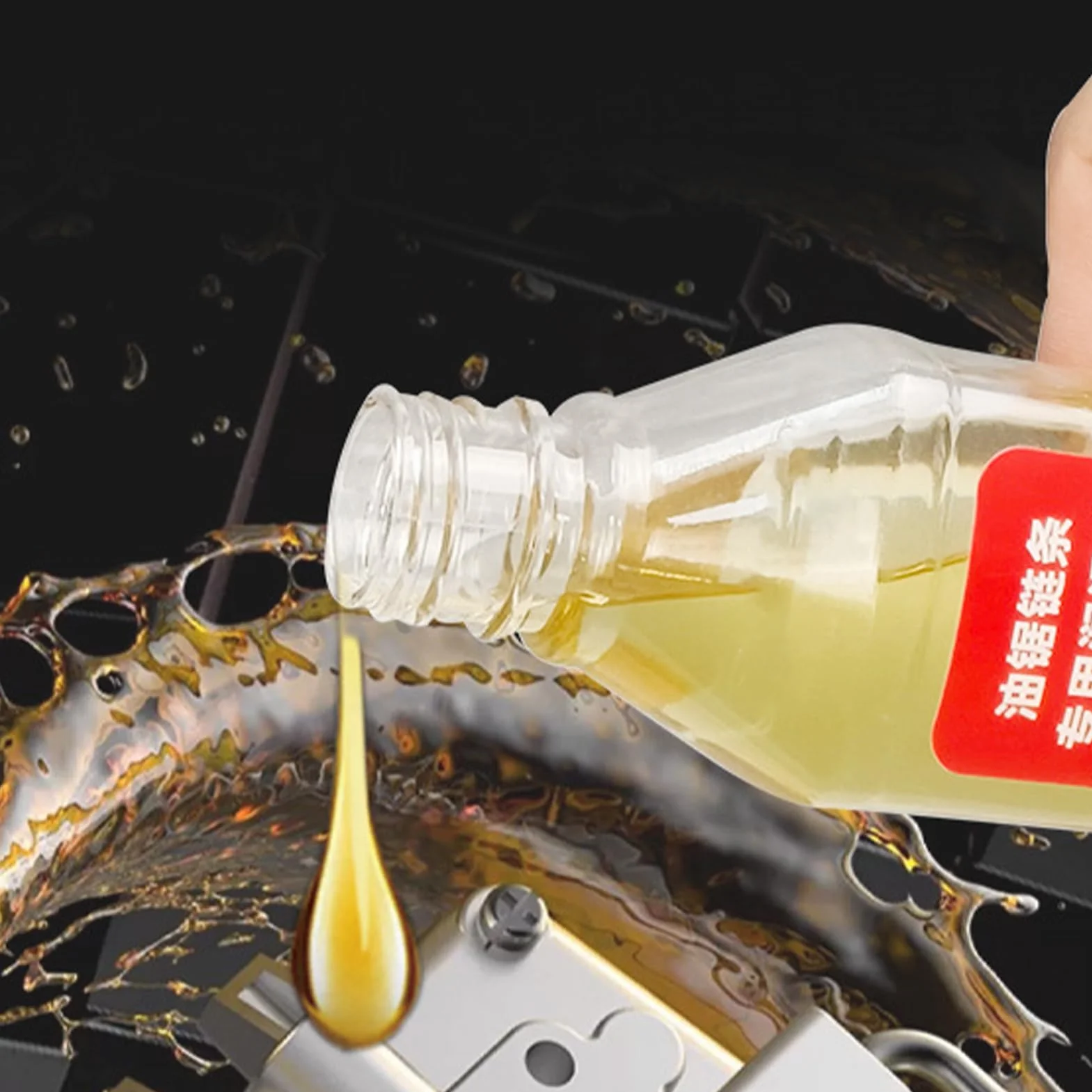 Olej do pił łańcuchowych, olej do pił łańcuchowych, olej do piły łańcuchowej akumulatorowej, 100 ml, syntetyczny rozpuszczalnik, nierdzewny, głęboko penetrujący środek smarowy do podkaszarki