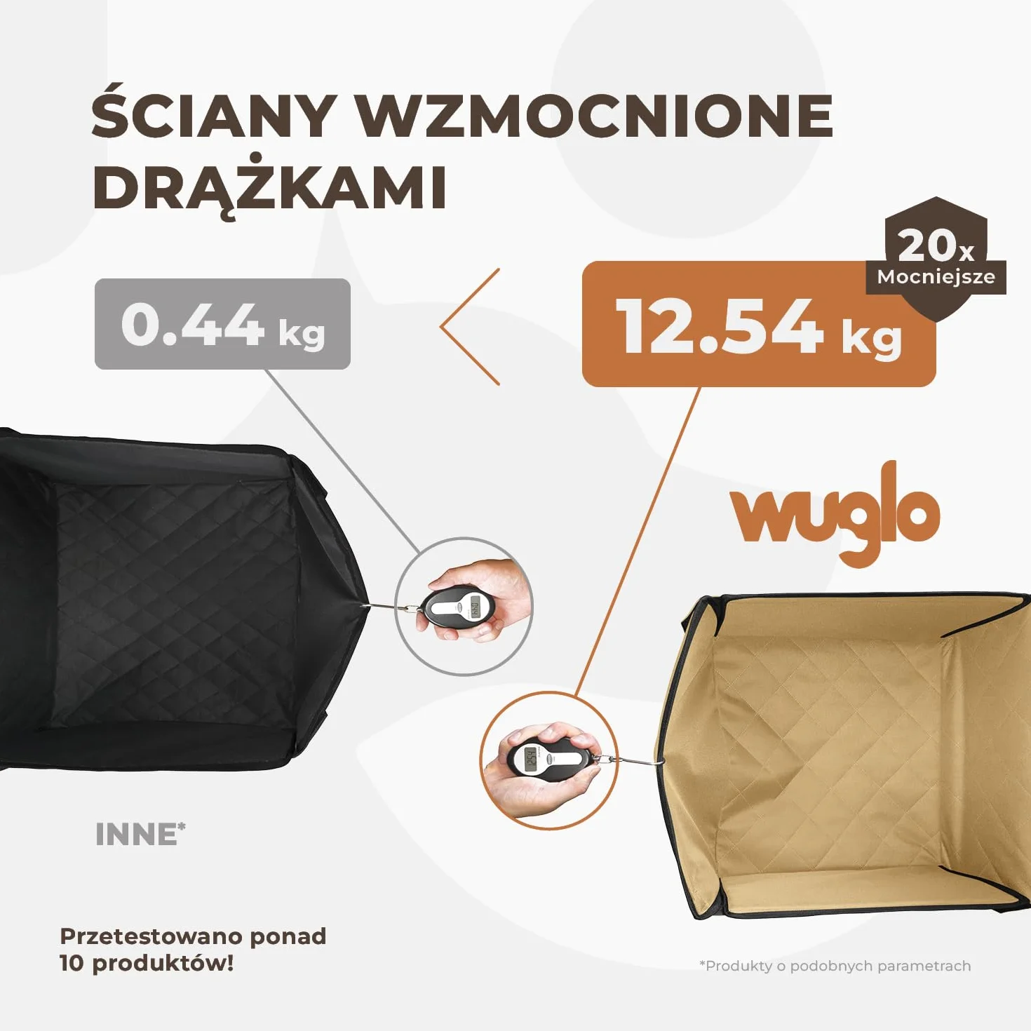 Fotelik Samochodowy dla Psa Wodoodporny Wzmocnione Ściany 3 Pasy Beżowy